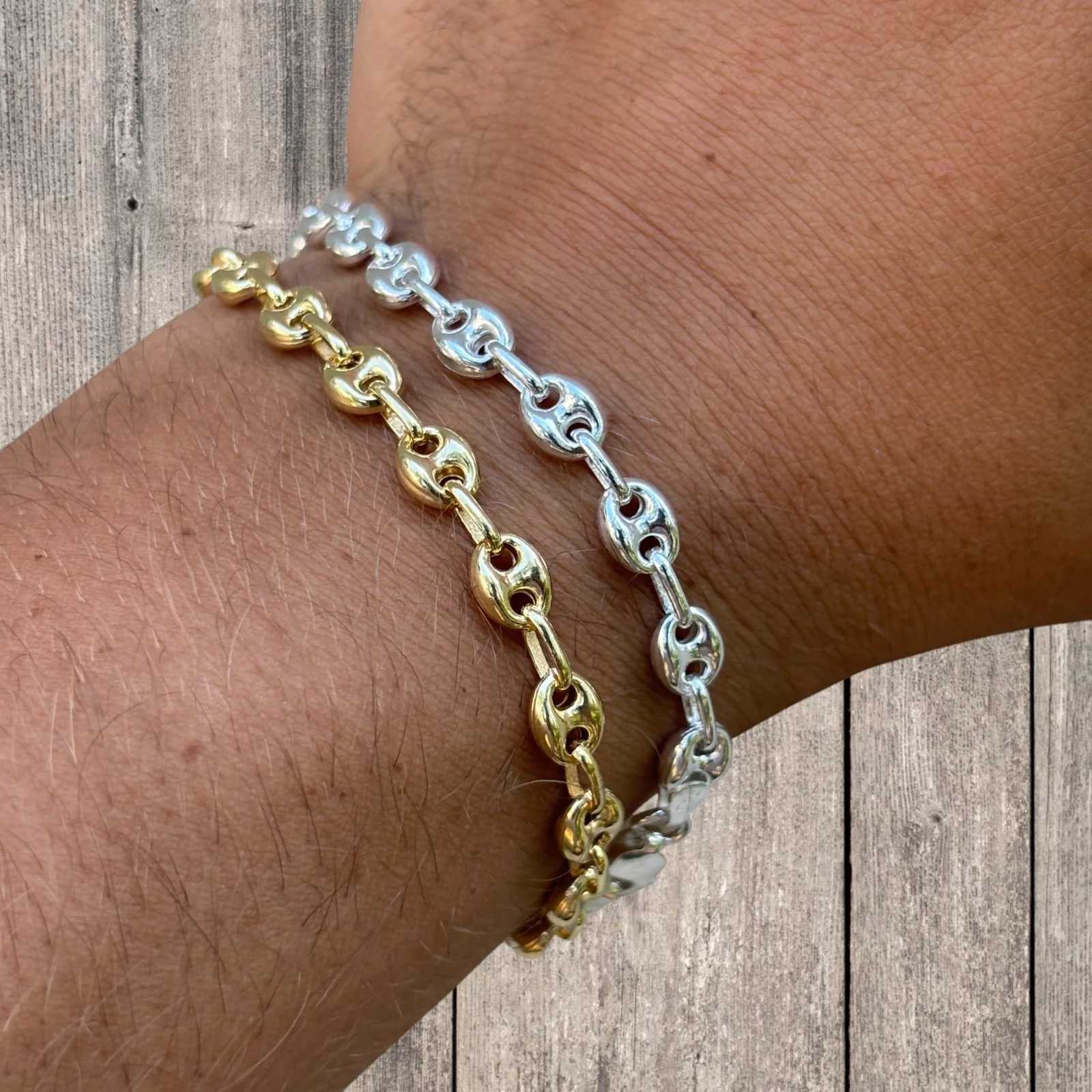 925 Sterling Silver 6mm Puffed Gucci Bracelet - Image 15