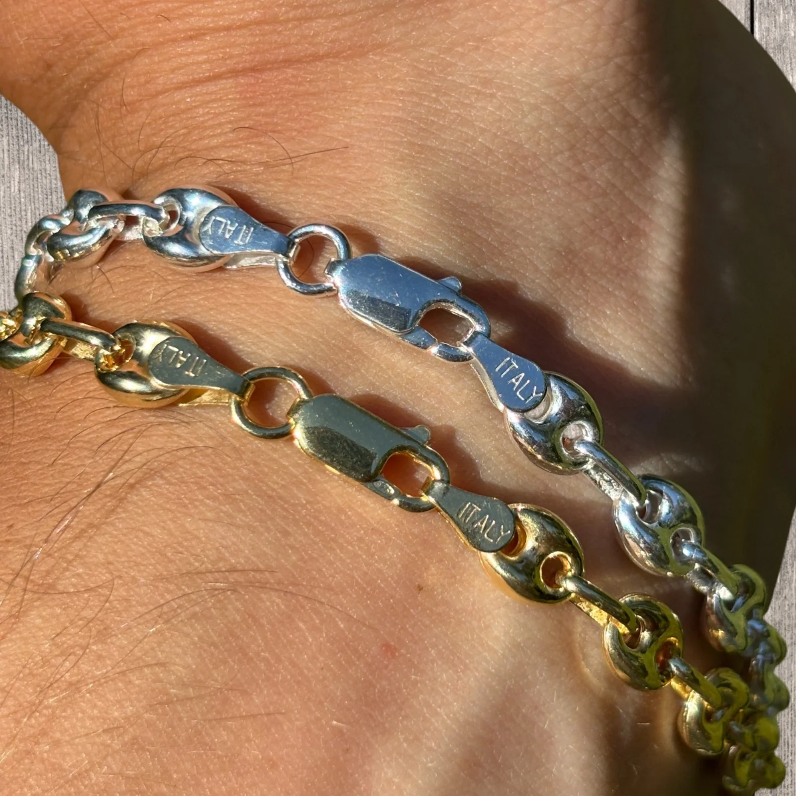 925 Sterling Silver 6mm Puffed Gucci Bracelet - Image 16