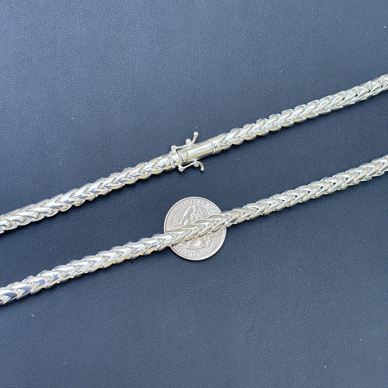 925 Sterling Silver 6mm Rounded Franco Chain Necklace - Image 11
