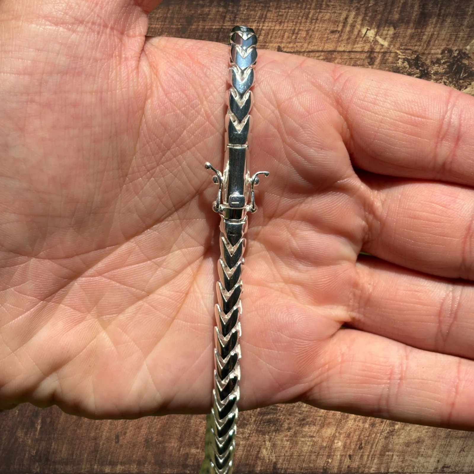 925 Sterling Silver 6mm Rounded Franco Chain Necklace - Image 4