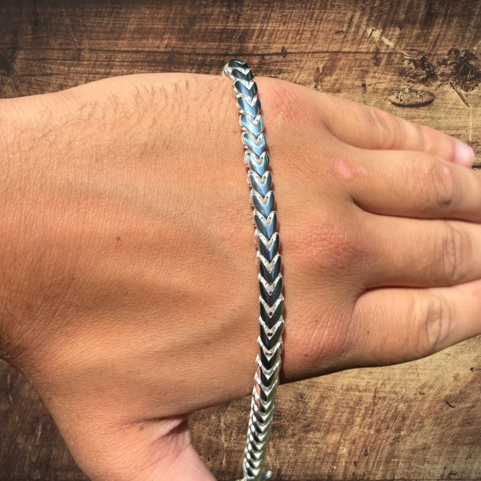925 Sterling Silver 6mm Rounded Franco Chain Necklace - Image 7