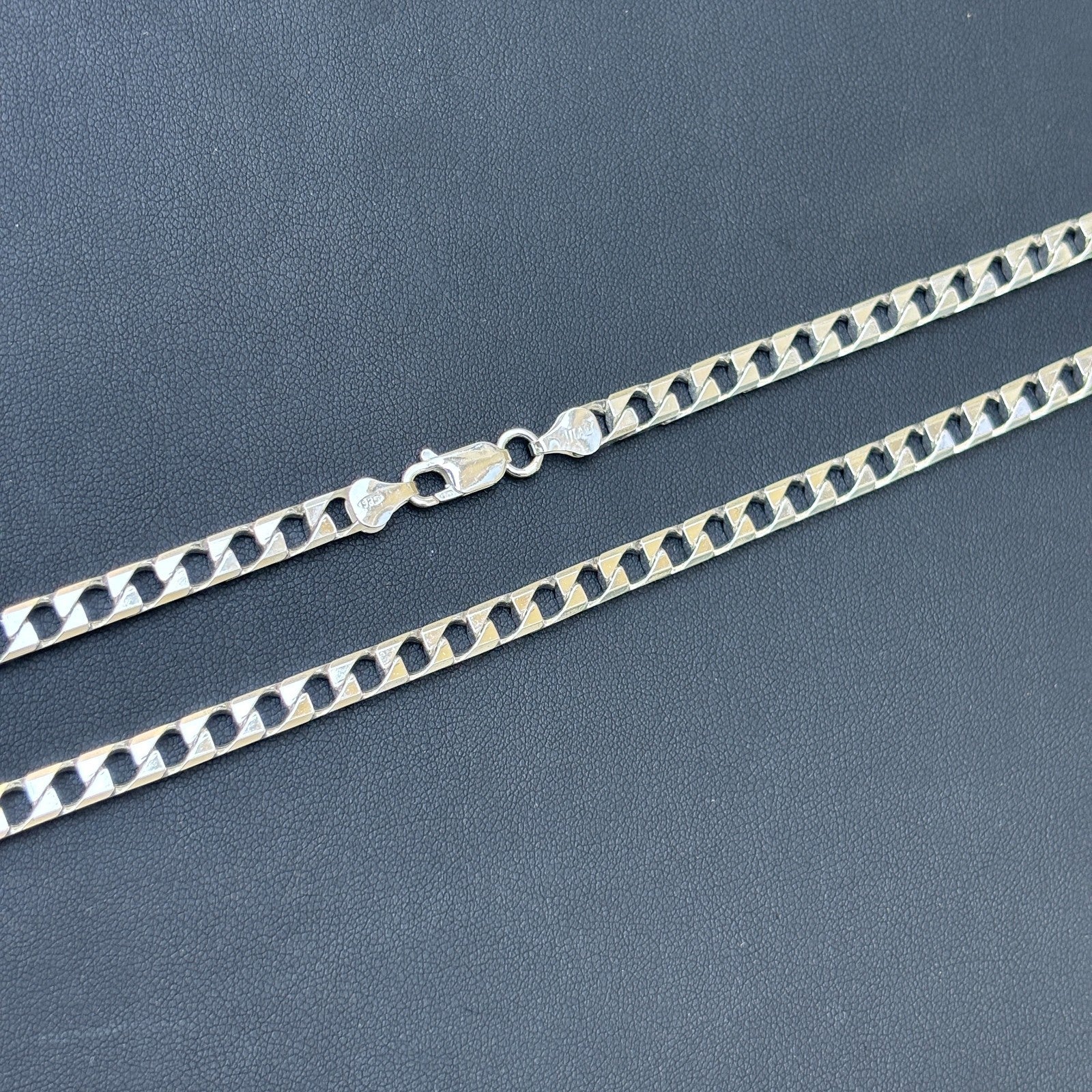 925 Sterling Silver 6mm Square Curb Chain Necklace - Image 2