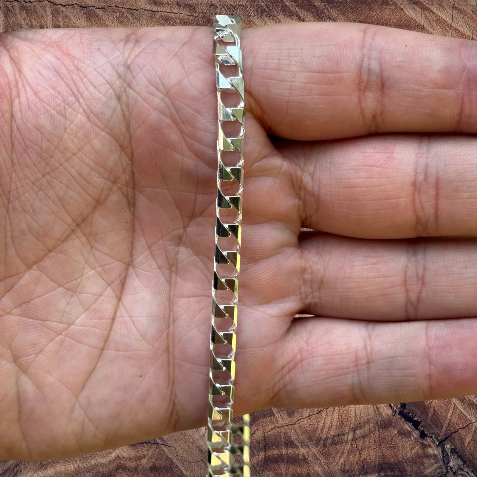 925 Sterling Silver 6mm Square Curb Chain Necklace - Image 6