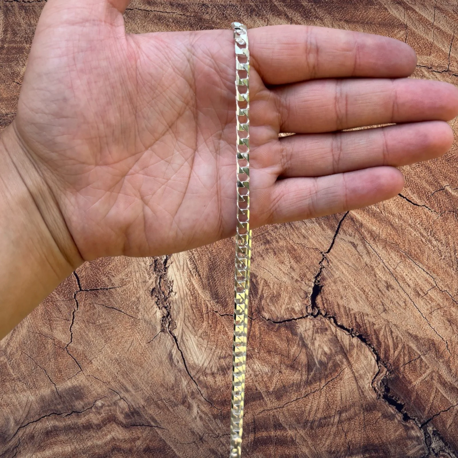 925 Sterling Silver 6mm Square Curb Chain Necklace - Image 7