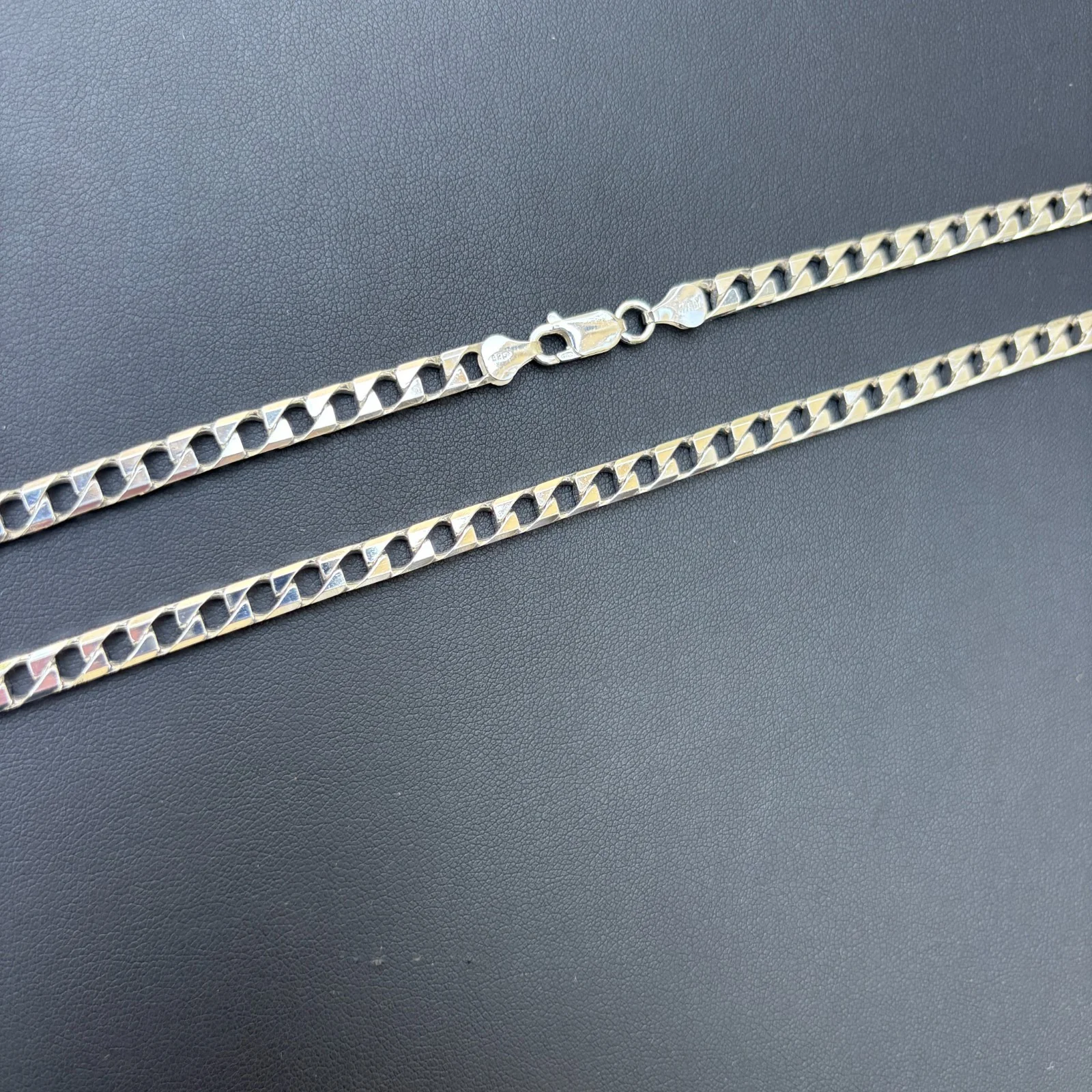 925 Sterling Silver 6mm Square Curb Chain Necklace - Image 8