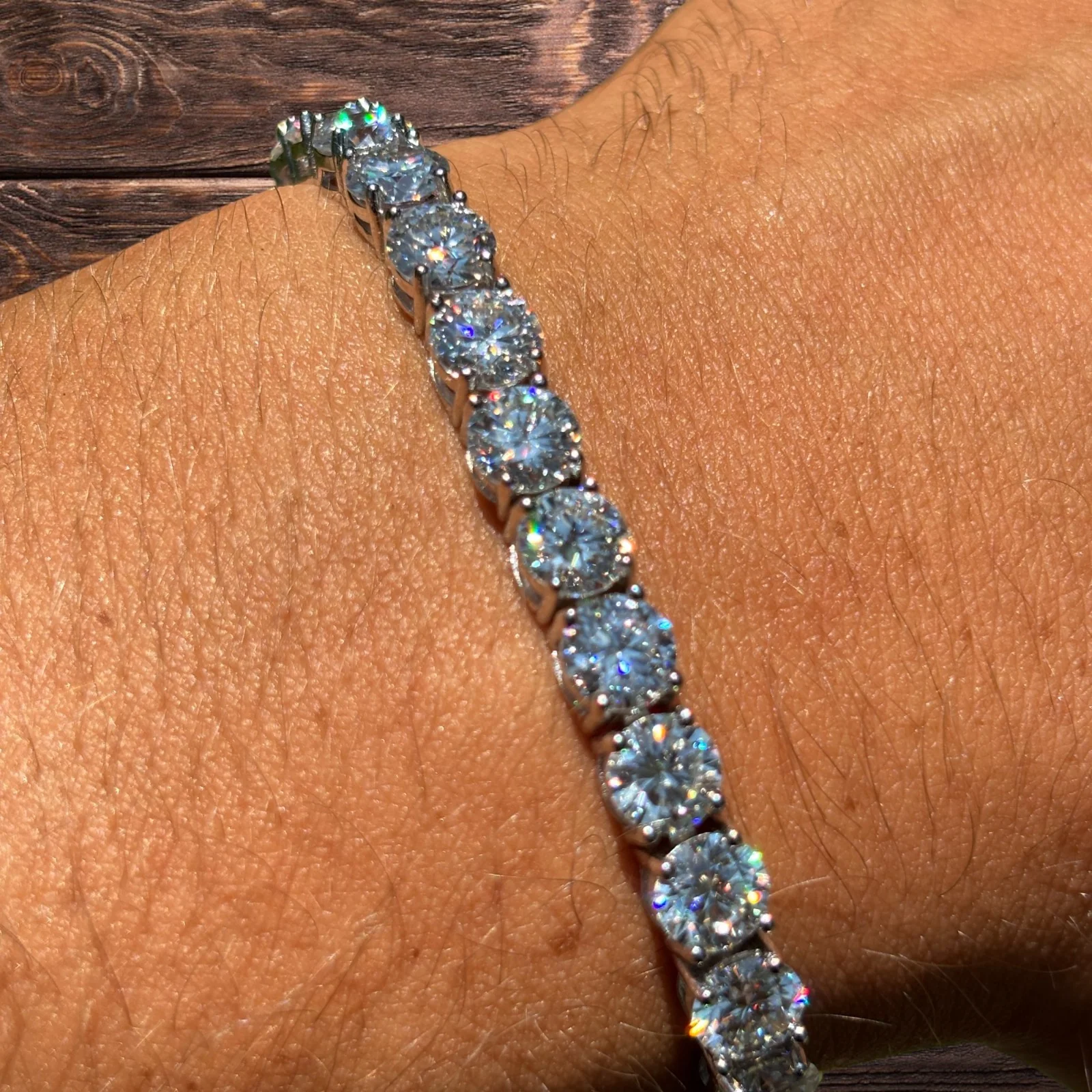 925 Sterling Silver 6mm Tennis Bracelet - CZ Or Moissanite - Image 6