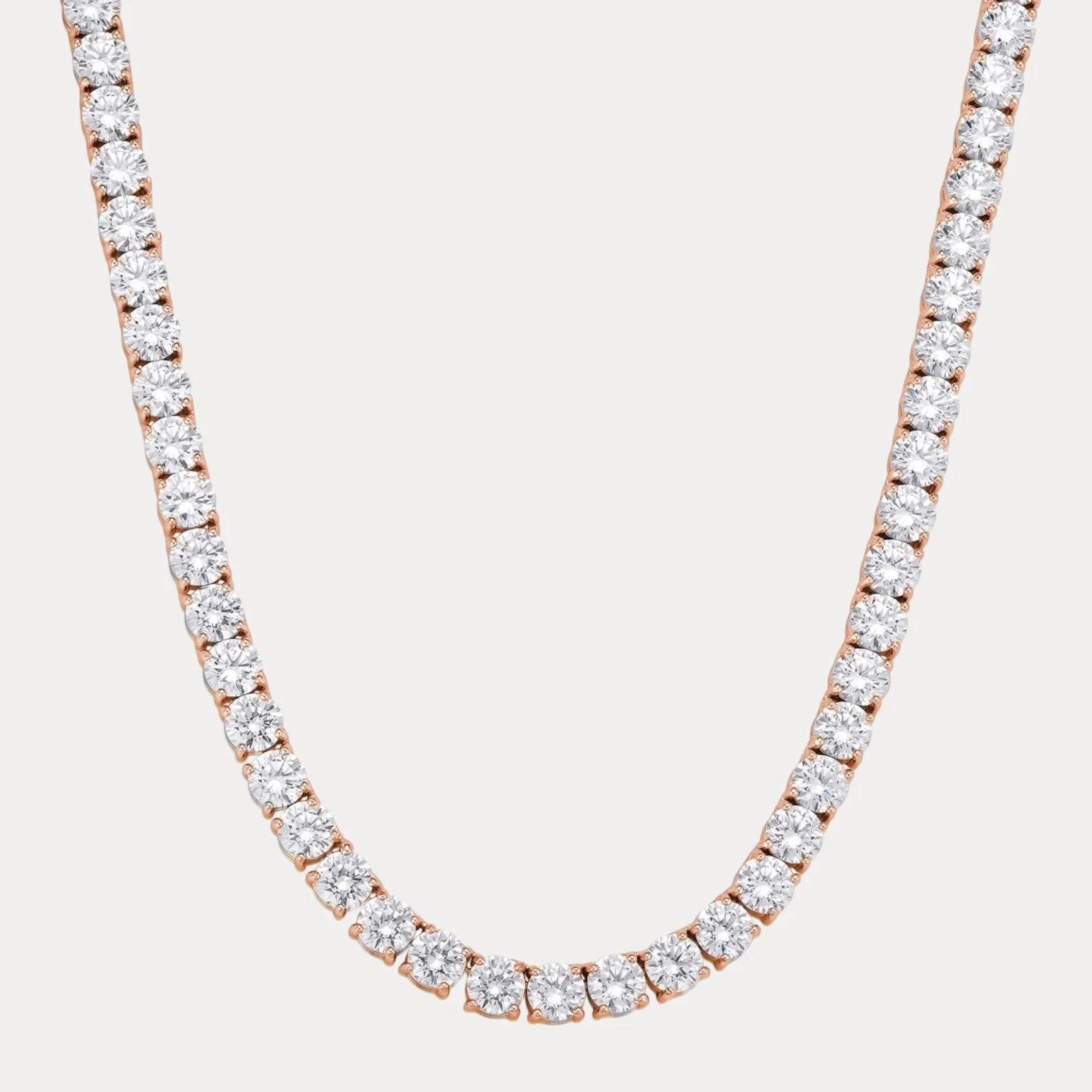 925 Sterling Silver 6mm Tennis Chain Necklace - CZ Or Moissanite - Image 3