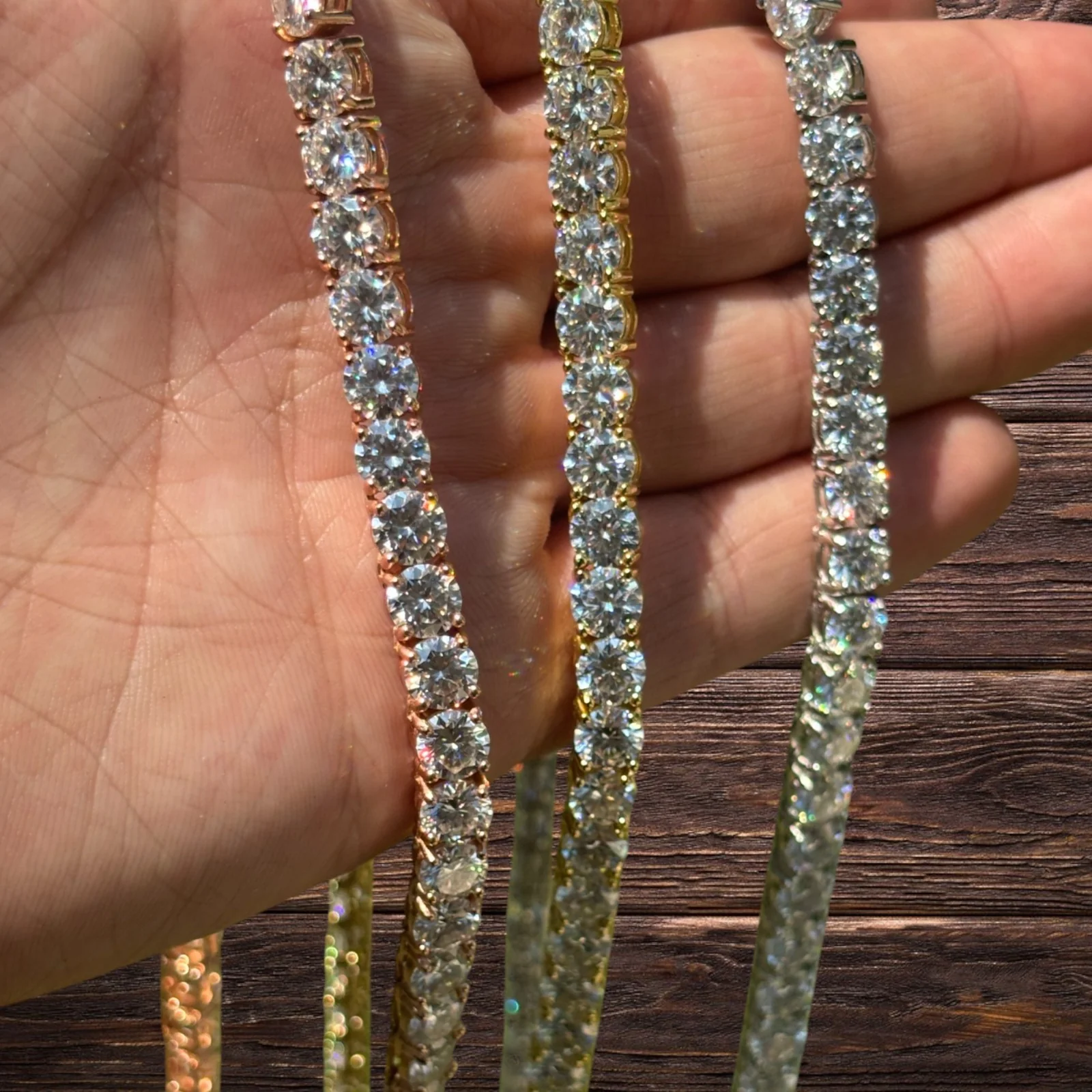 925 Sterling Silver 6mm Tennis Chain Necklace - CZ Or Moissanite - Image 9