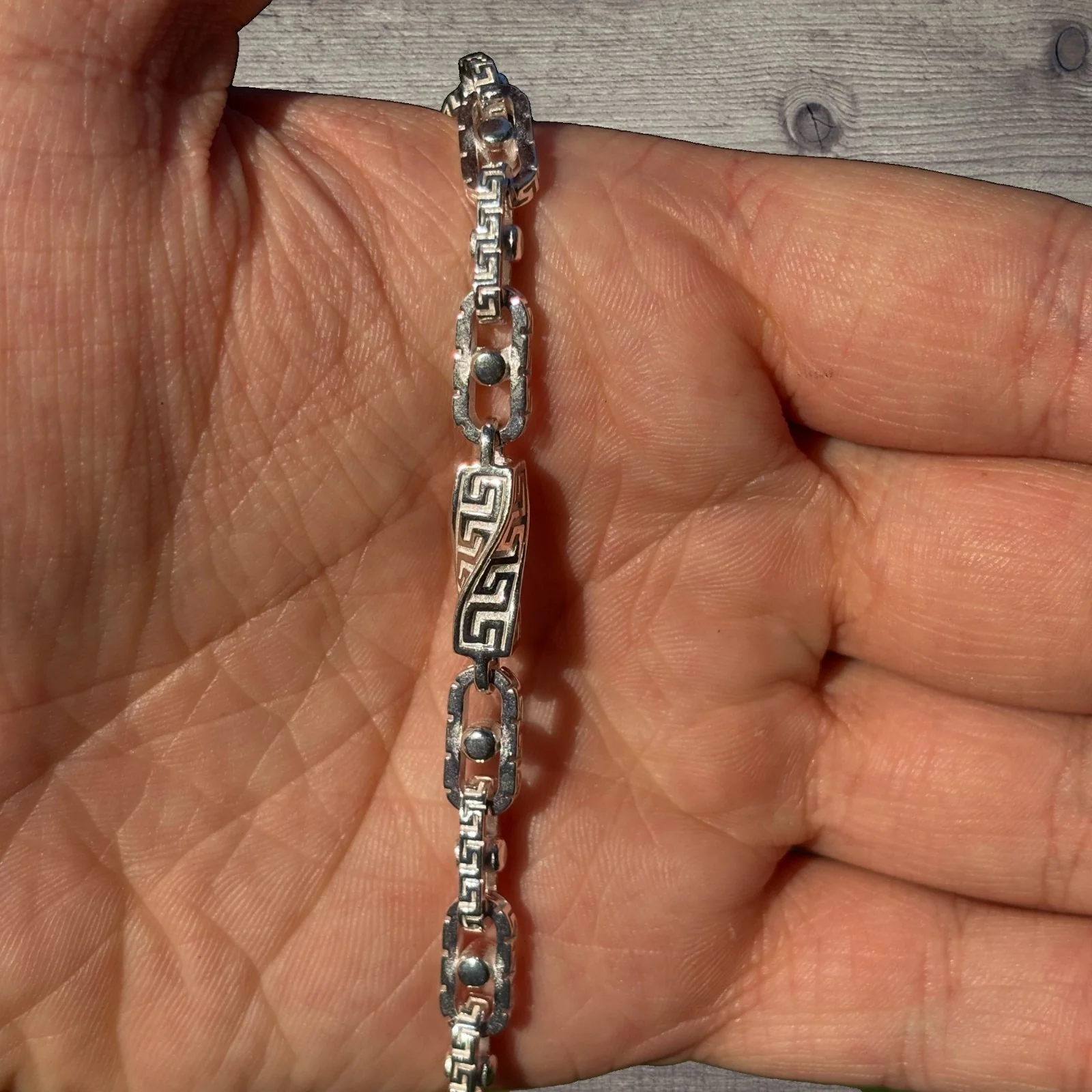 925 Sterling Silver 7.5mm Ferragamo Mariner Chain Necklace - Image 5