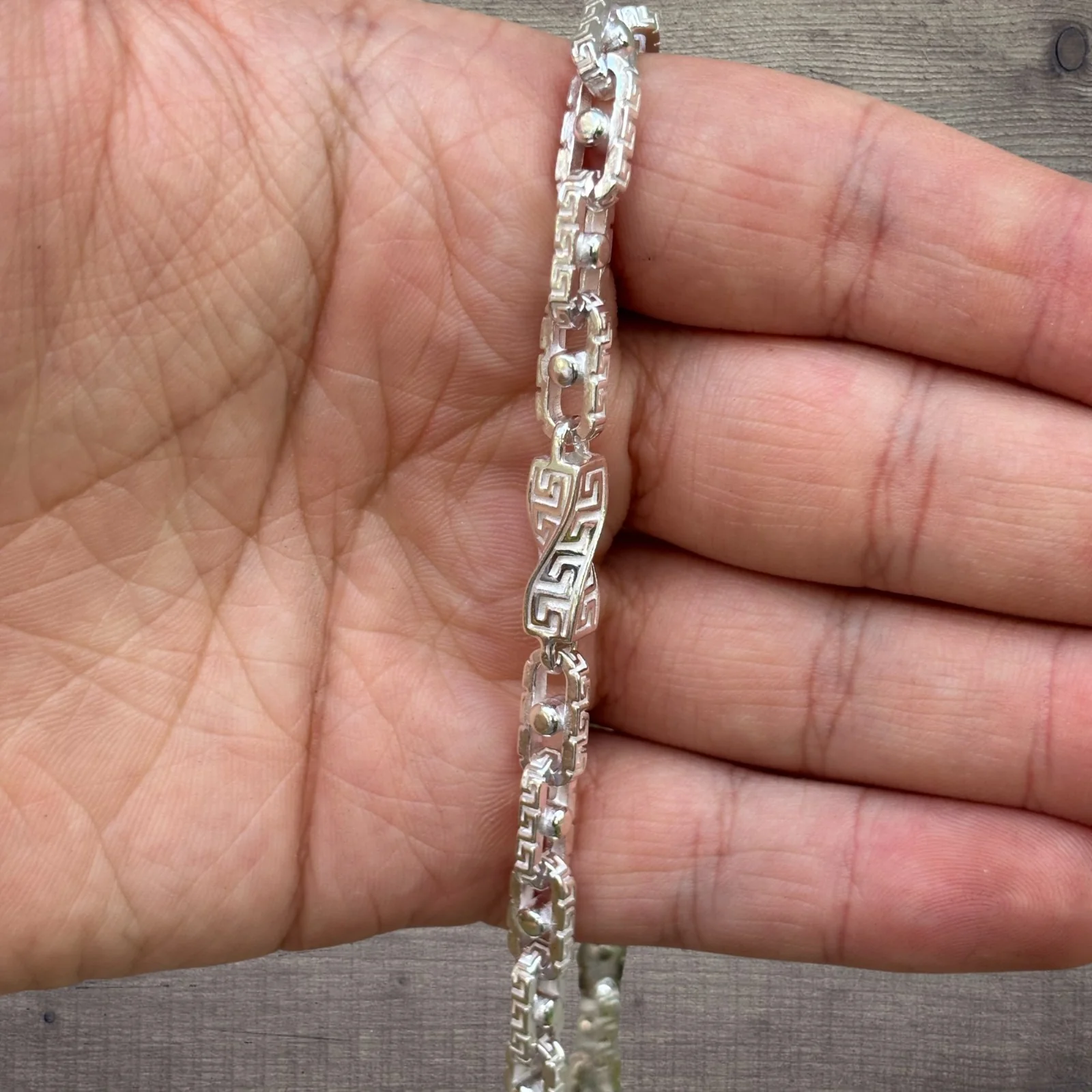 925 Sterling Silver 7.5mm Ferragamo Mariner Chain Necklace - Image 7