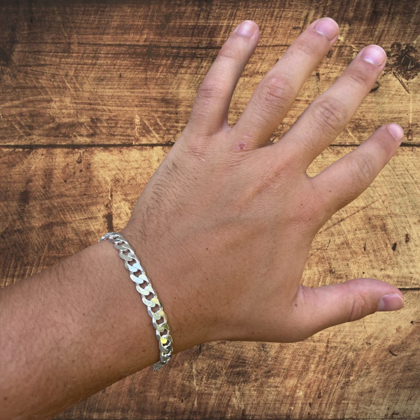925 Sterling Silver 7mm Curb Bracelet - Image 11
