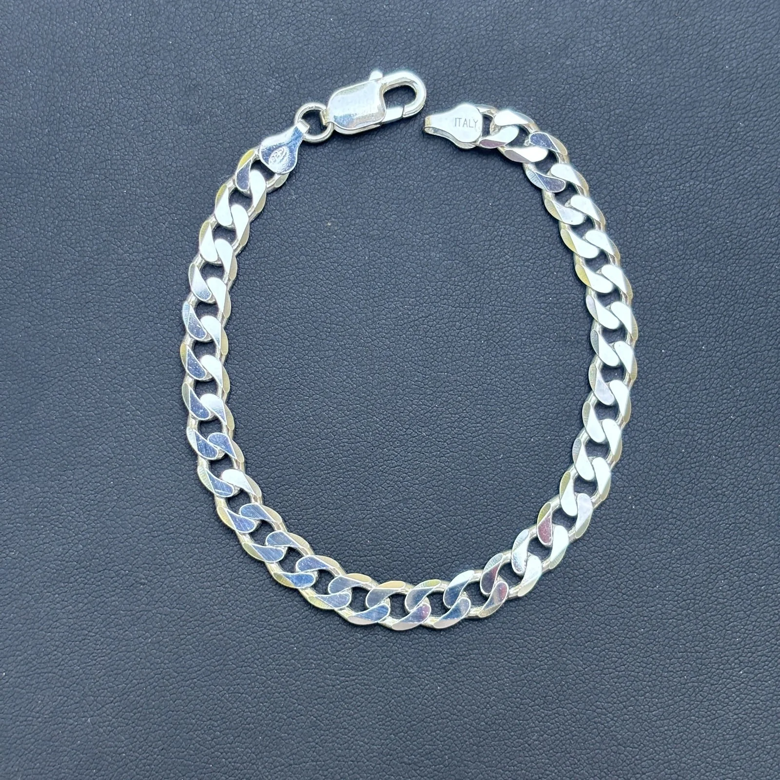 925 Sterling Silver 7mm Curb Bracelet - Image 13