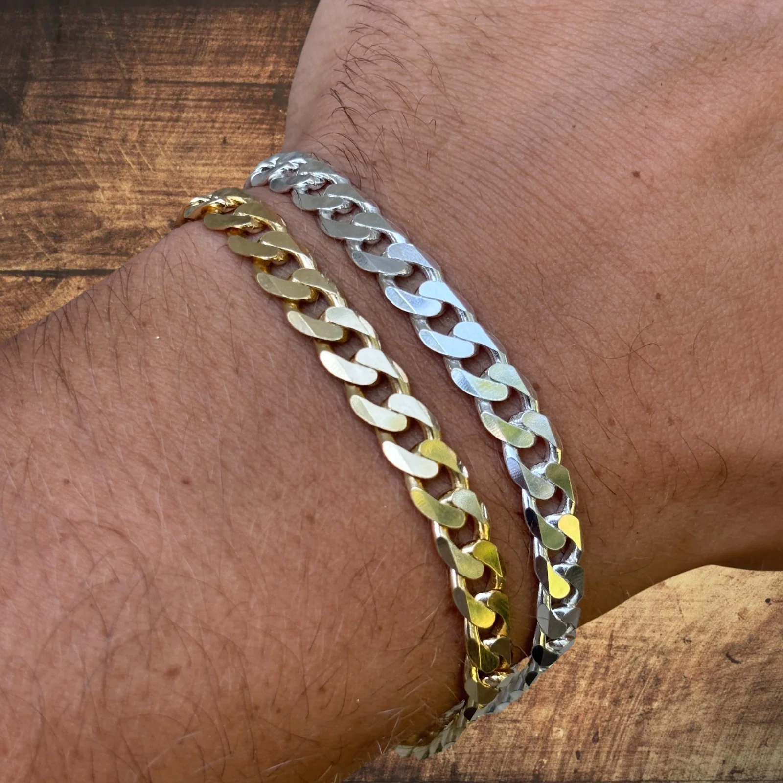 925 Sterling Silver 7mm Curb Bracelet - Image 15