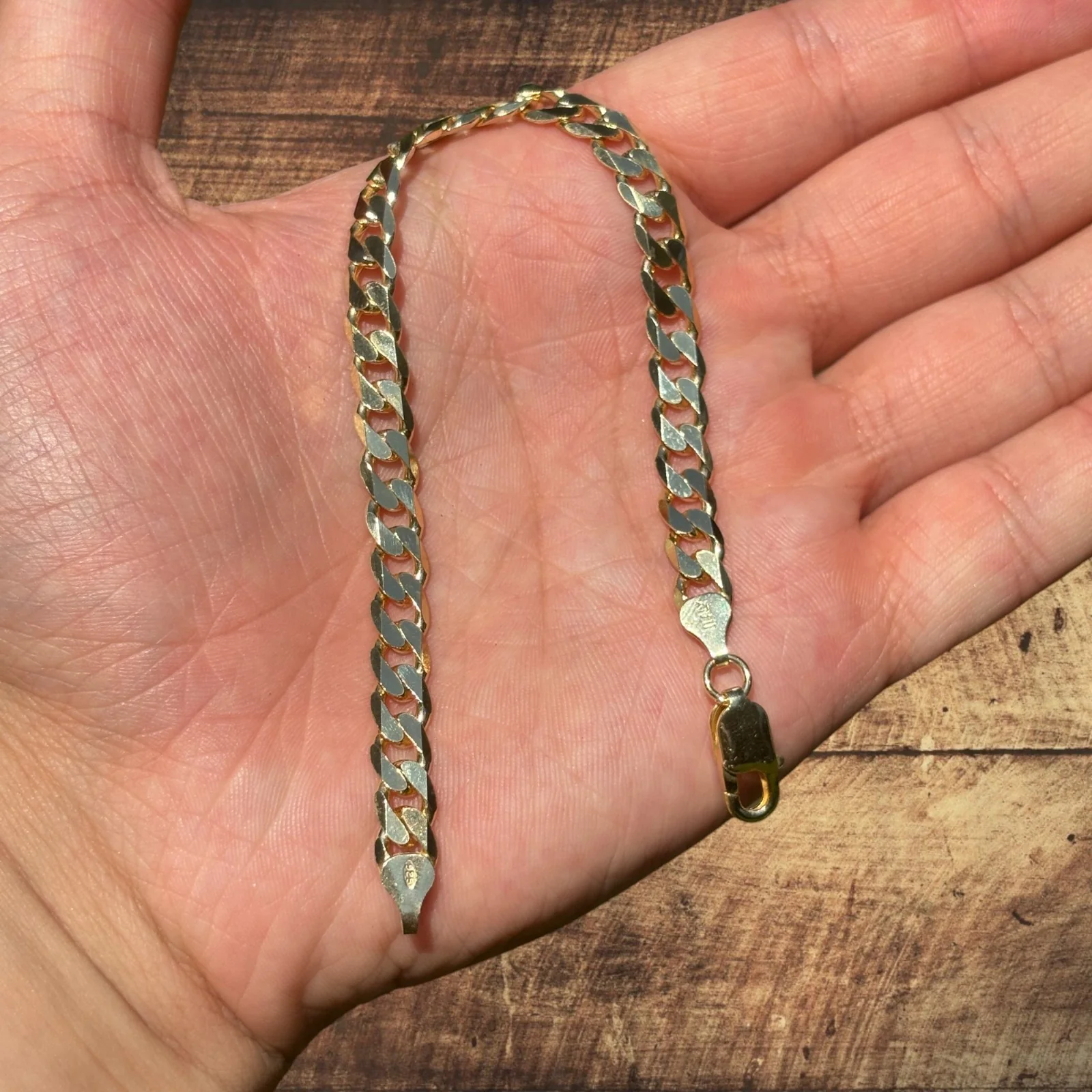 925 Sterling Silver 7mm Curb Bracelet - Image 5