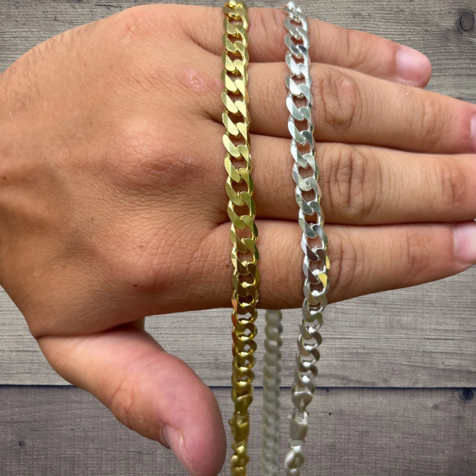 925 Sterling Silver 7mm Curb Chain Necklace - Image 4