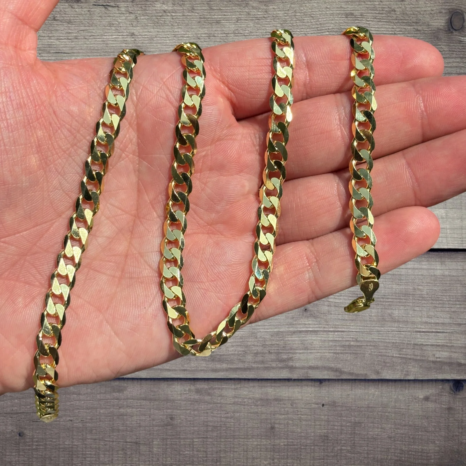 925 Sterling Silver 7mm Curb Chain Necklace - Image 6