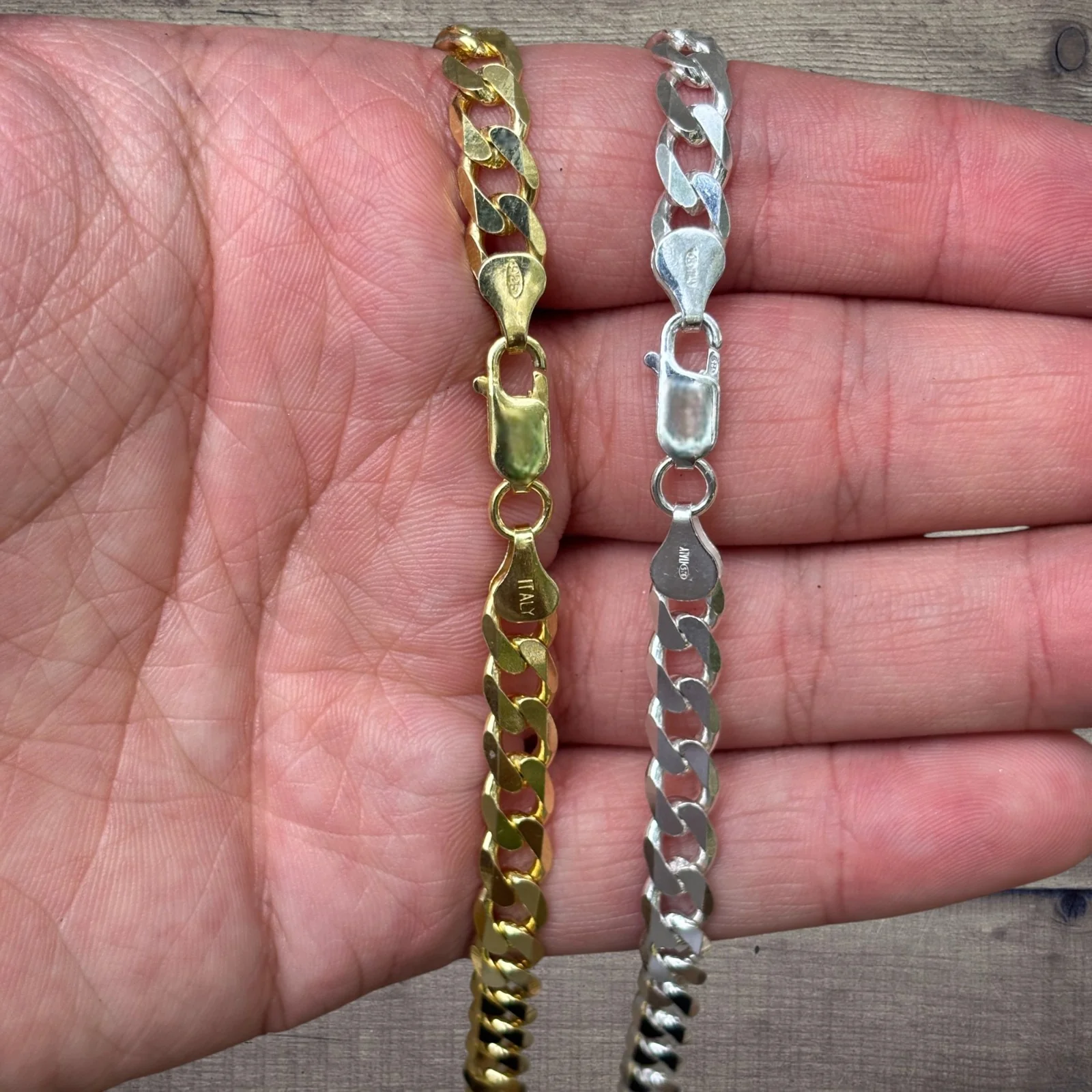 925 Sterling Silver 7mm Curb Chain Necklace - Image 7