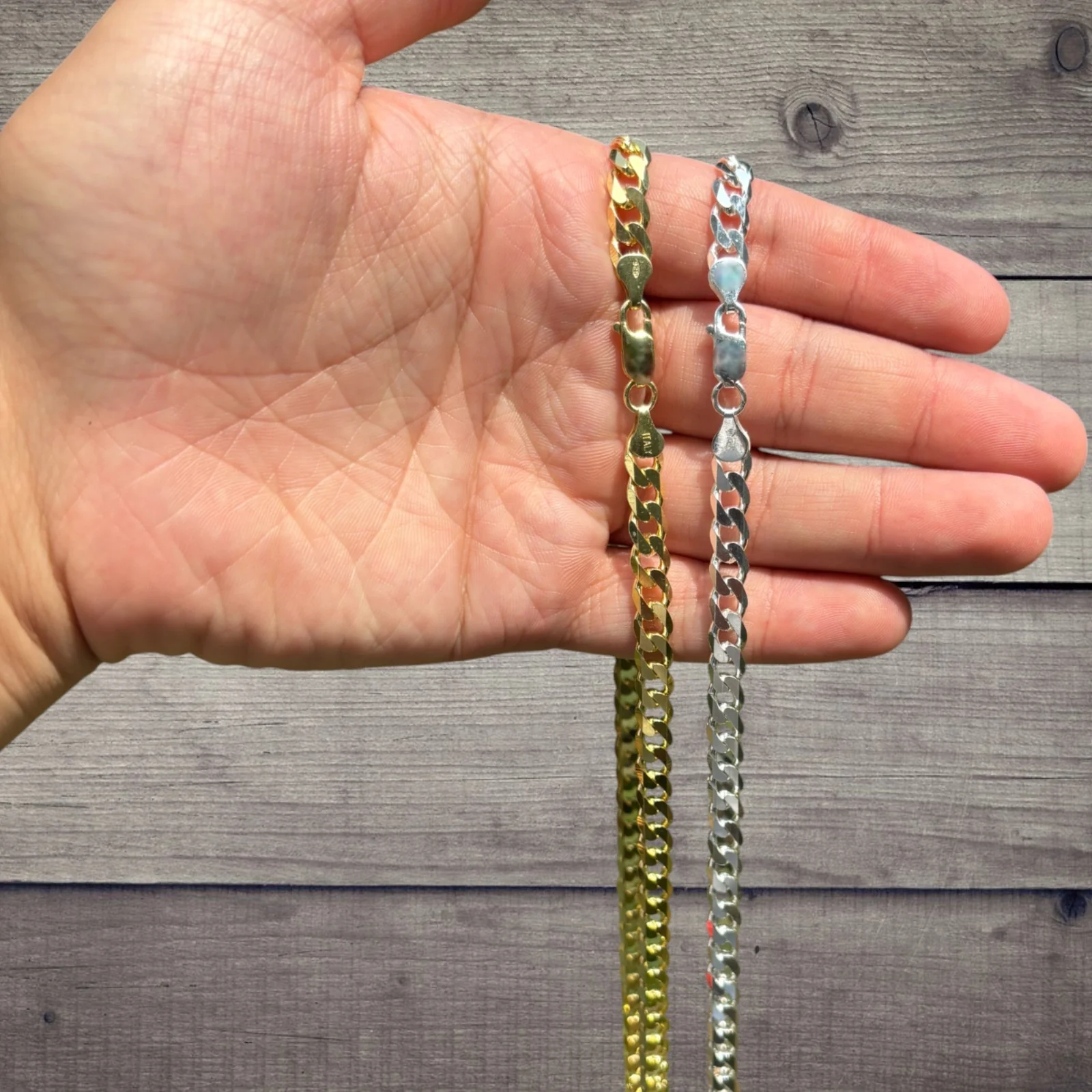 925 Sterling Silver 7mm Curb Chain Necklace - Image 8