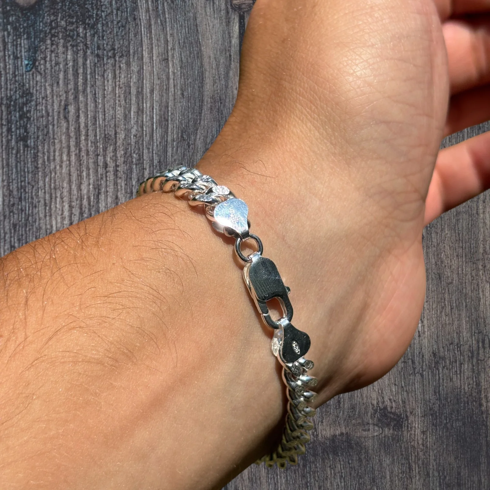 925 Sterling Silver 7mm Diamond Cut Miami Cuban Bracelet - Image 10