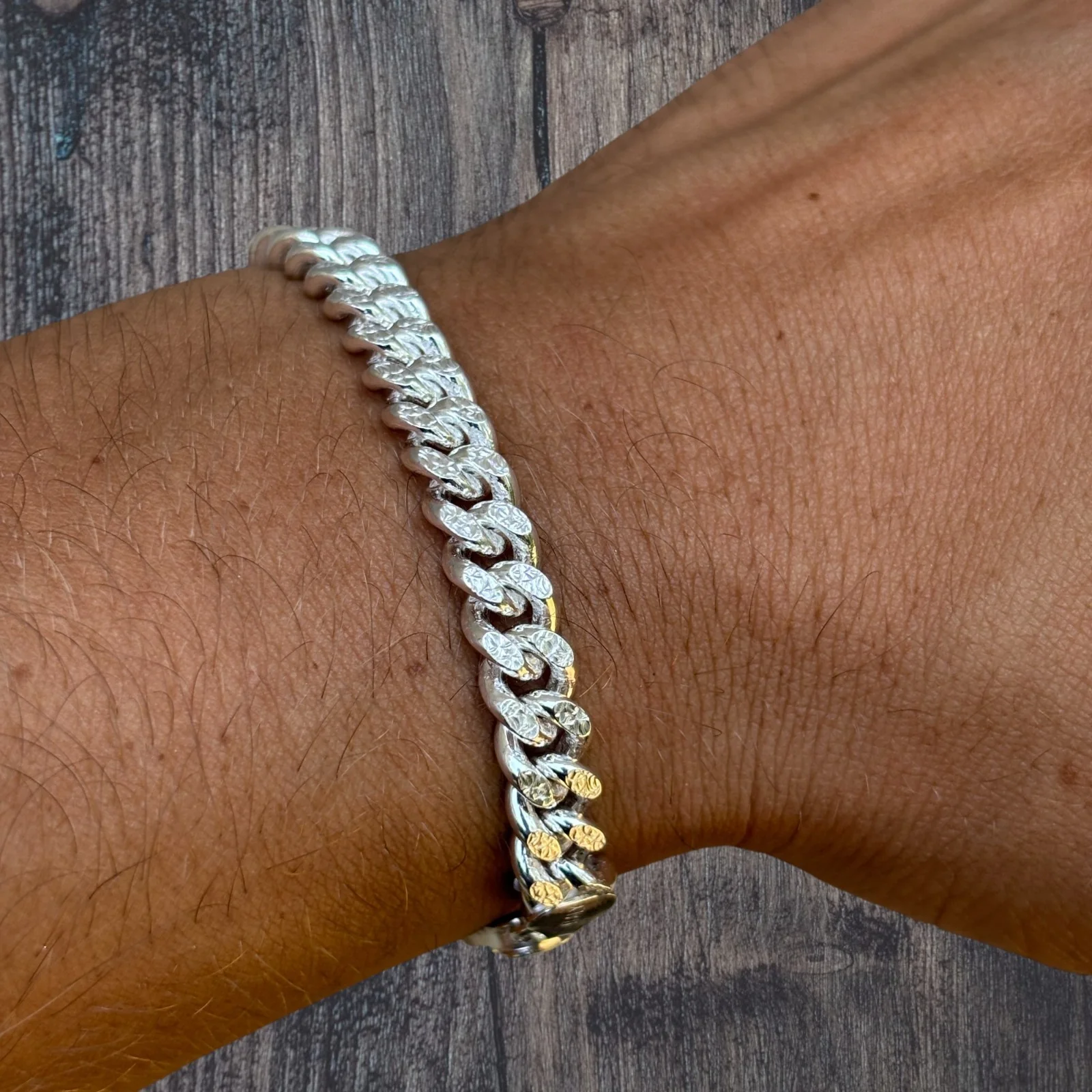 925 Sterling Silver 7mm Diamond Cut Miami Cuban Bracelet - Image 11