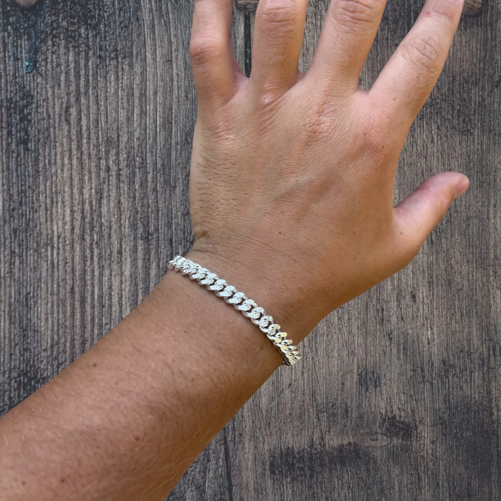 925 Sterling Silver 7mm Diamond Cut Miami Cuban Bracelet - Image 13