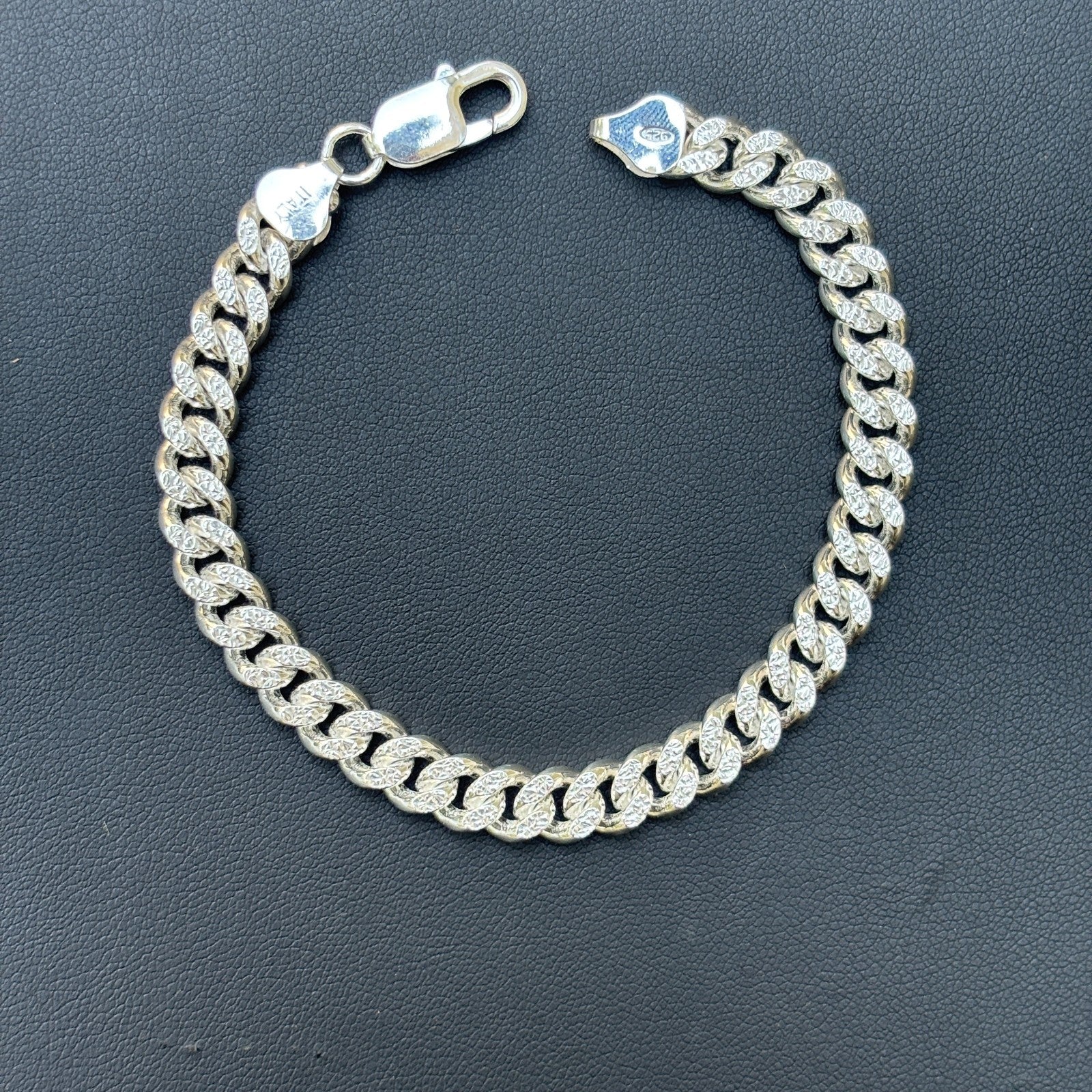 925 Sterling Silver 7mm Diamond Cut Miami Cuban Bracelet - Image 15