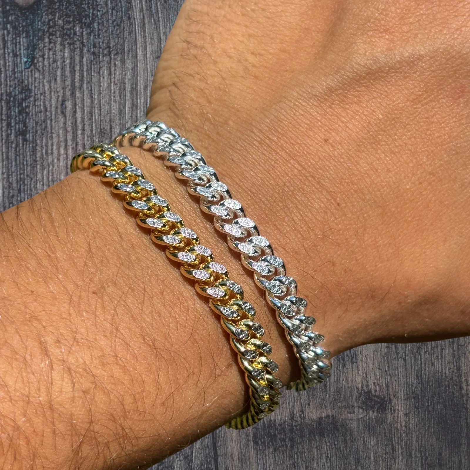 925 Sterling Silver 7mm Diamond Cut Miami Cuban Bracelet - Image 3