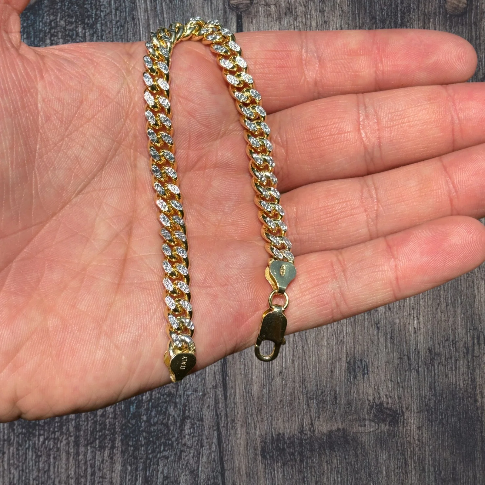 925 Sterling Silver 7mm Diamond Cut Miami Cuban Bracelet - Image 5