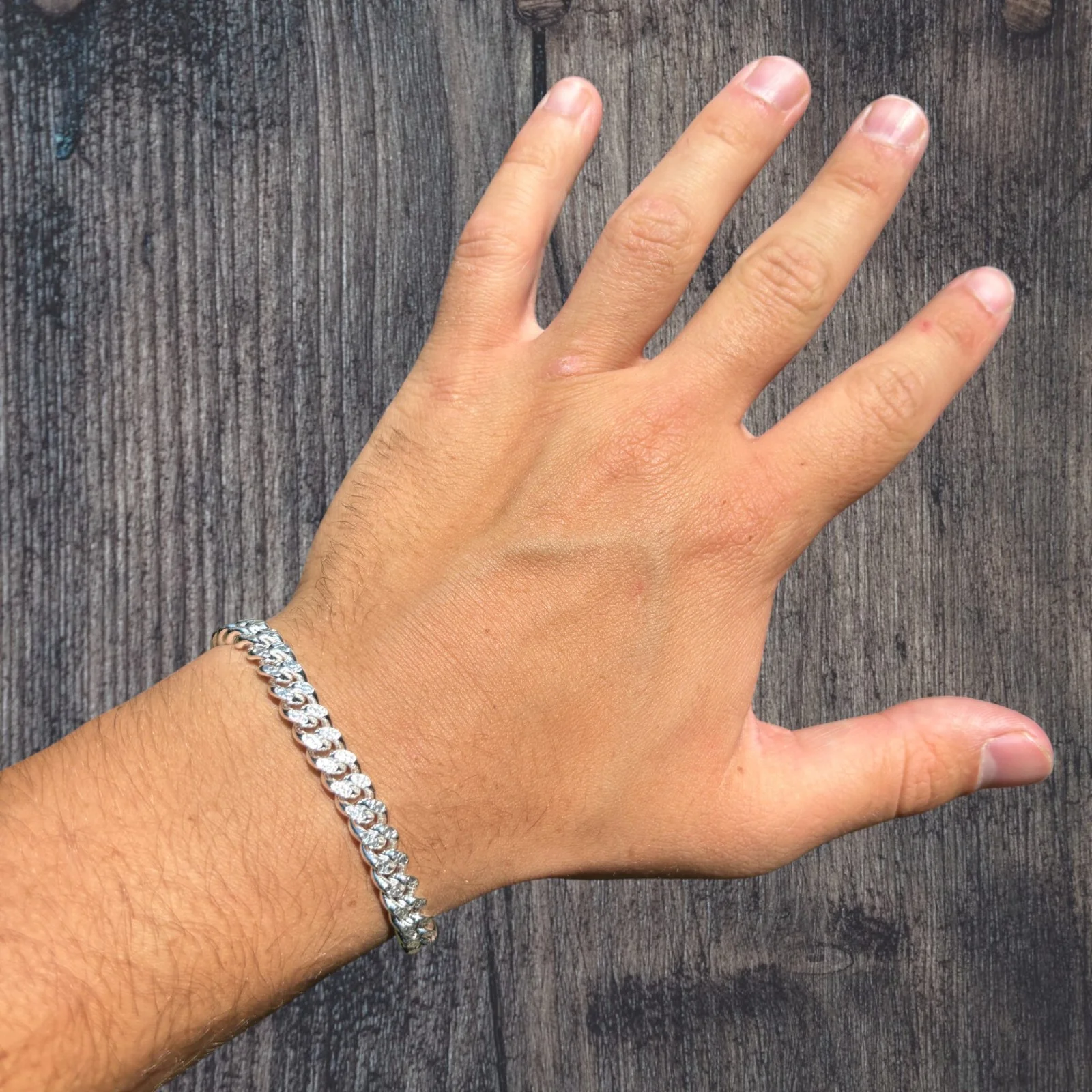 925 Sterling Silver 7mm Diamond Cut Miami Cuban Bracelet - Image 8