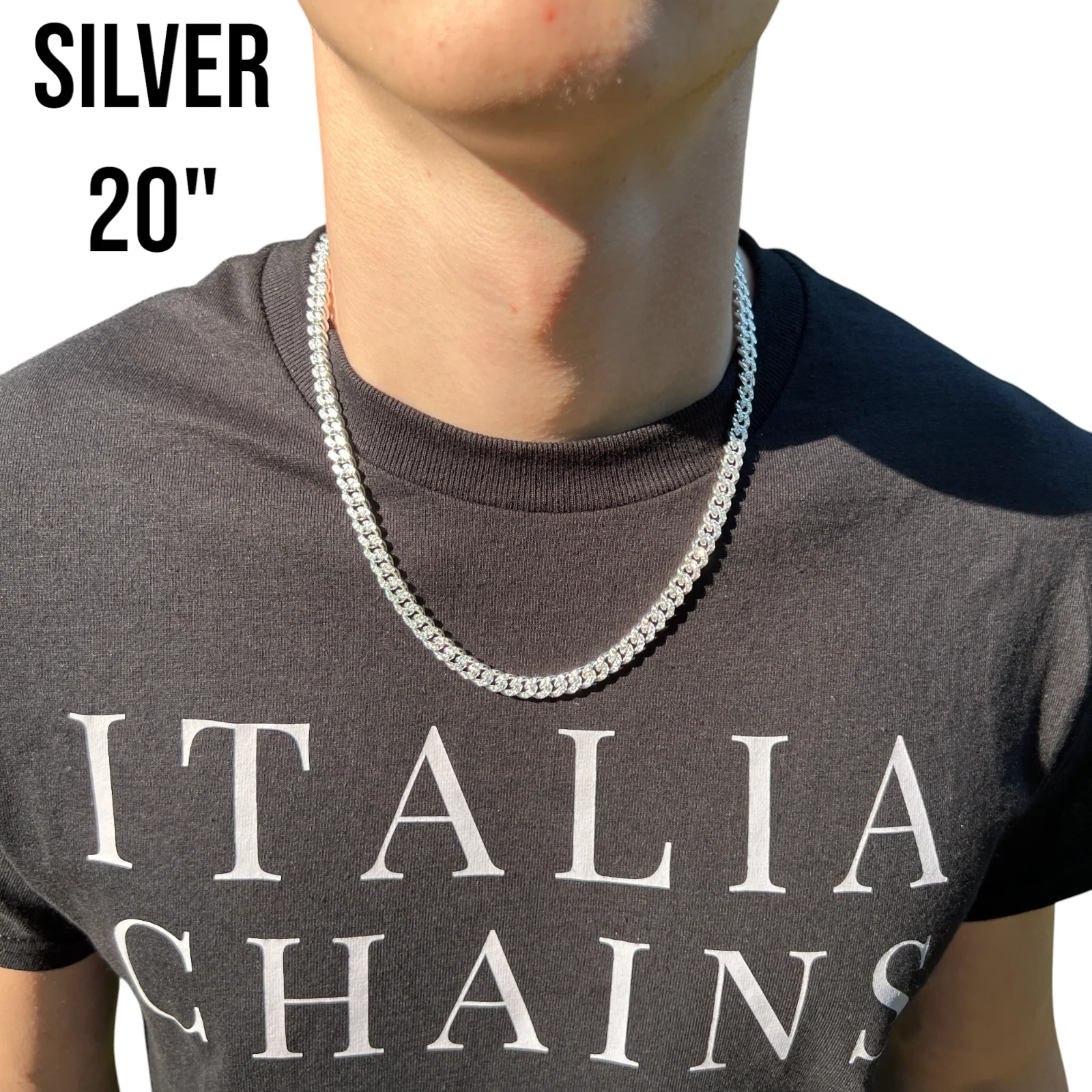 925 Sterling Silver 7mm Diamond Cut Miami Cuban Chain Necklace - Image 10