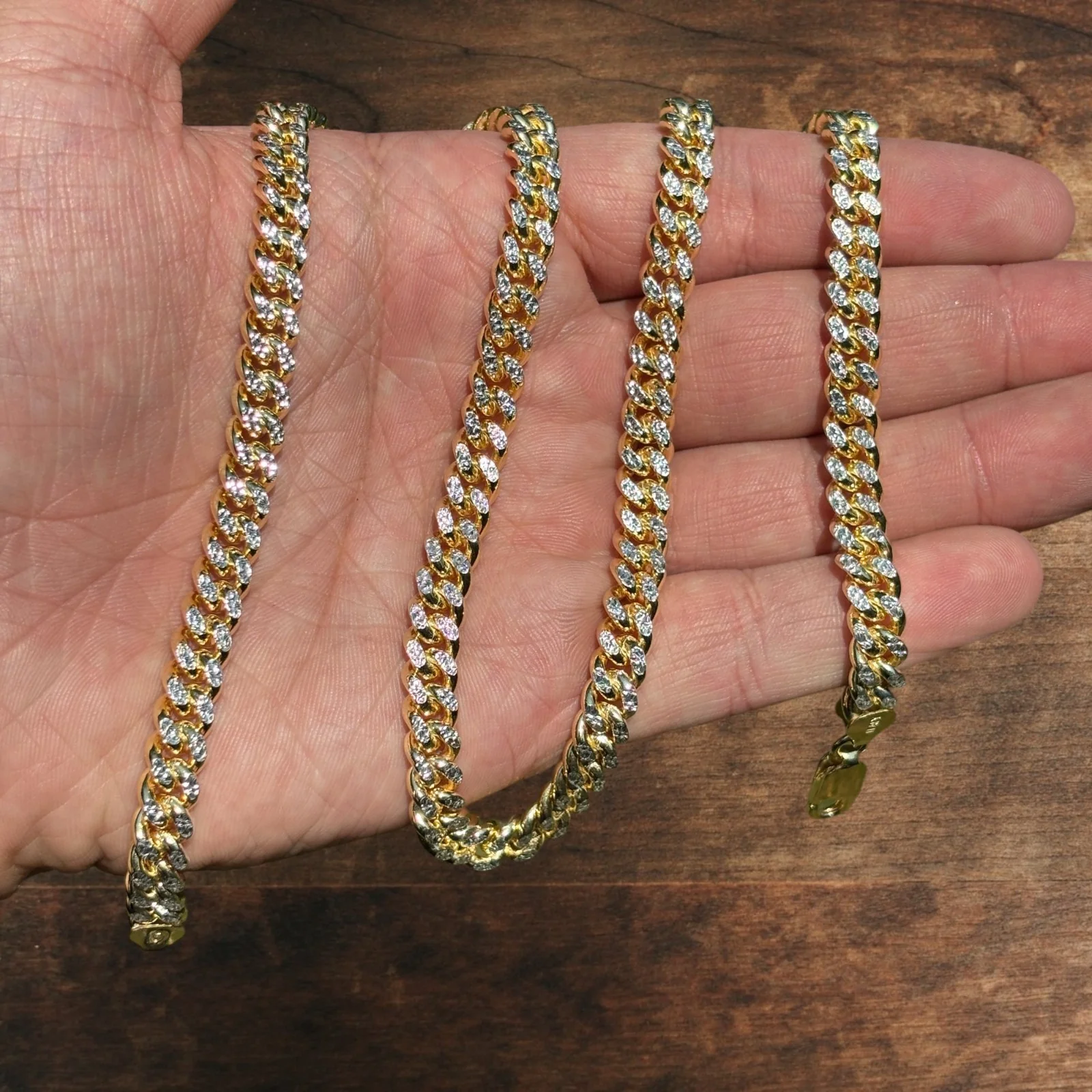 925 Sterling Silver 7mm Diamond Cut Miami Cuban Chain Necklace - Image 6