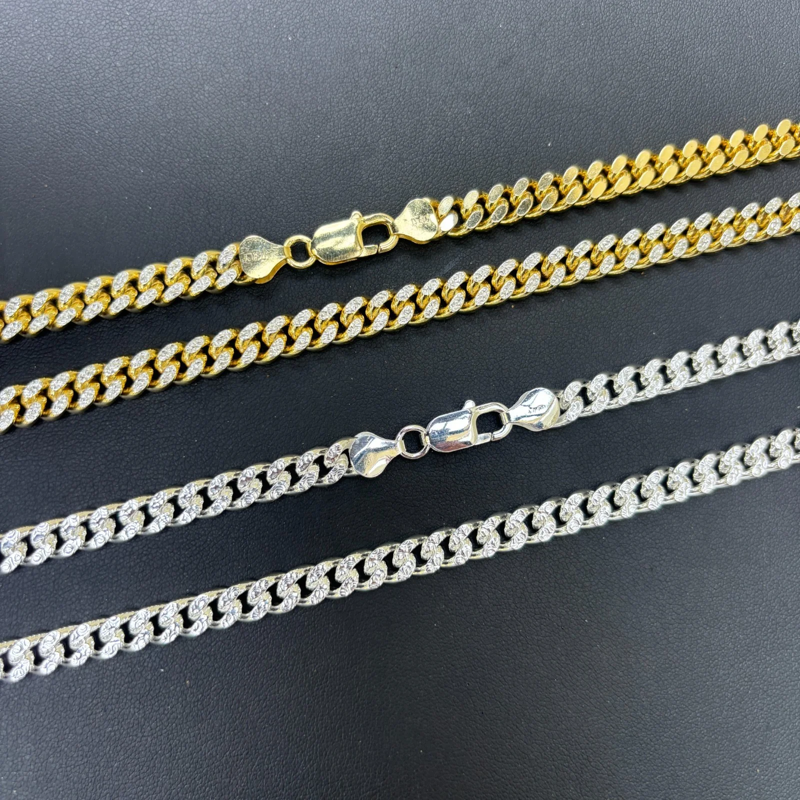 925 Sterling Silver 7mm Diamond Cut Miami Cuban Chain Necklace - Image 8