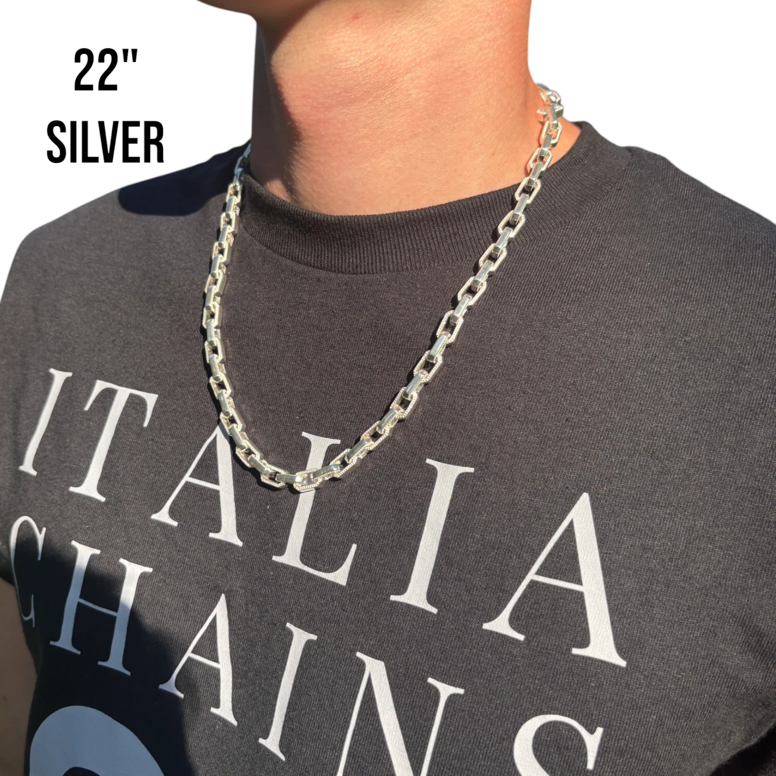 925 Sterling Silver 7mm Fancy Hermes Rolo Link Chain - Image 11