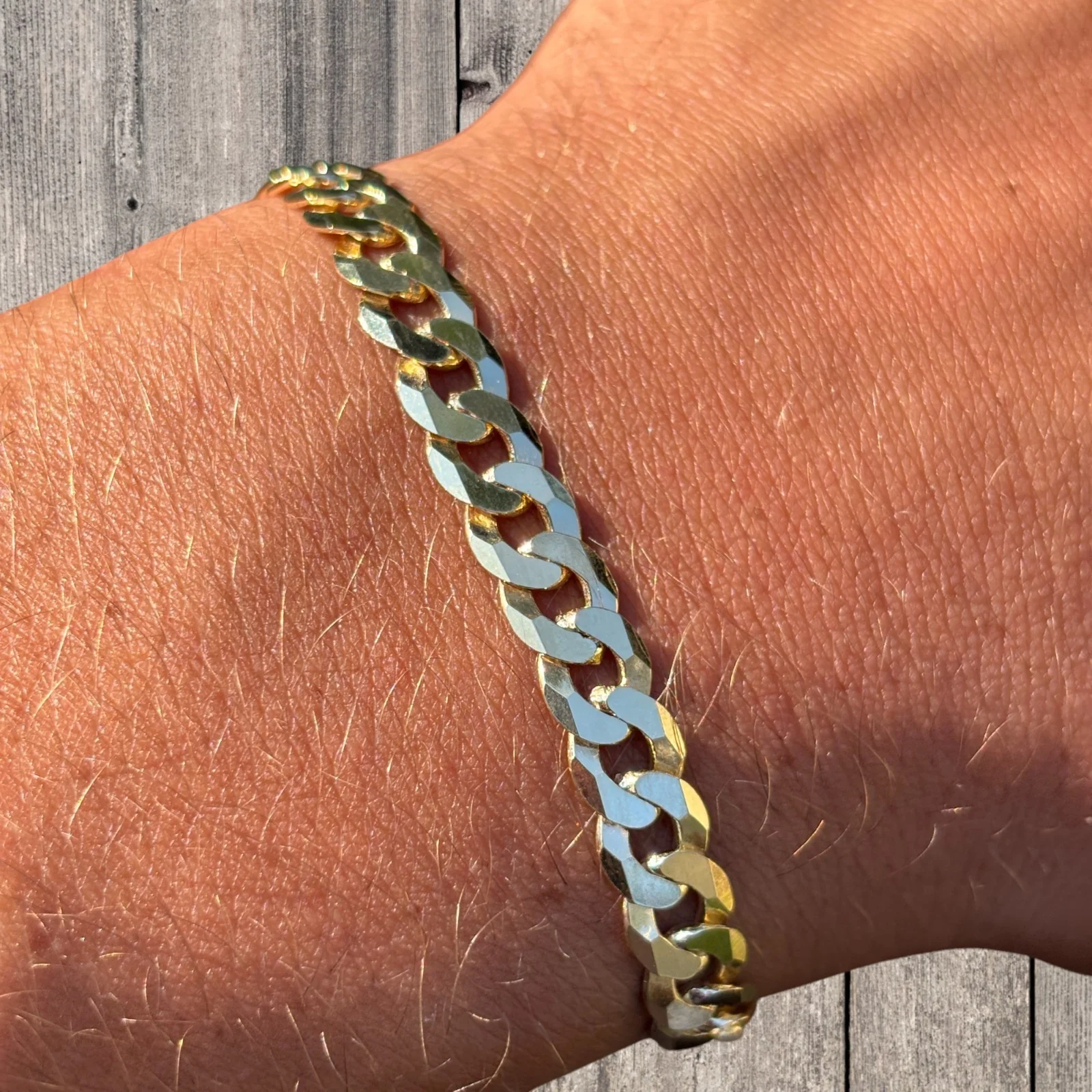 925 Sterling Silver 7mm Flat Curb Bracelet - Image 13