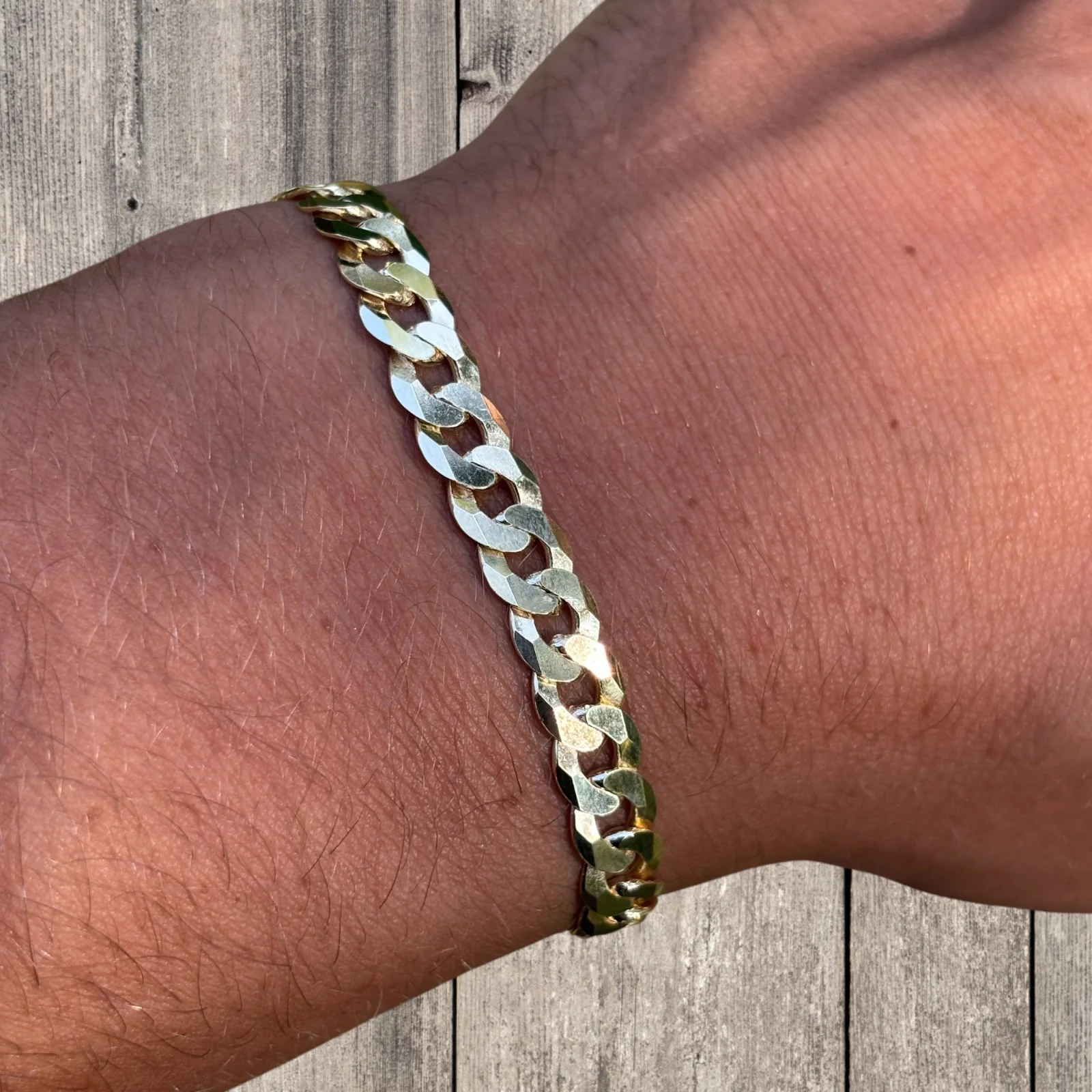 925 Sterling Silver 7mm Flat Curb Bracelet - Image 16