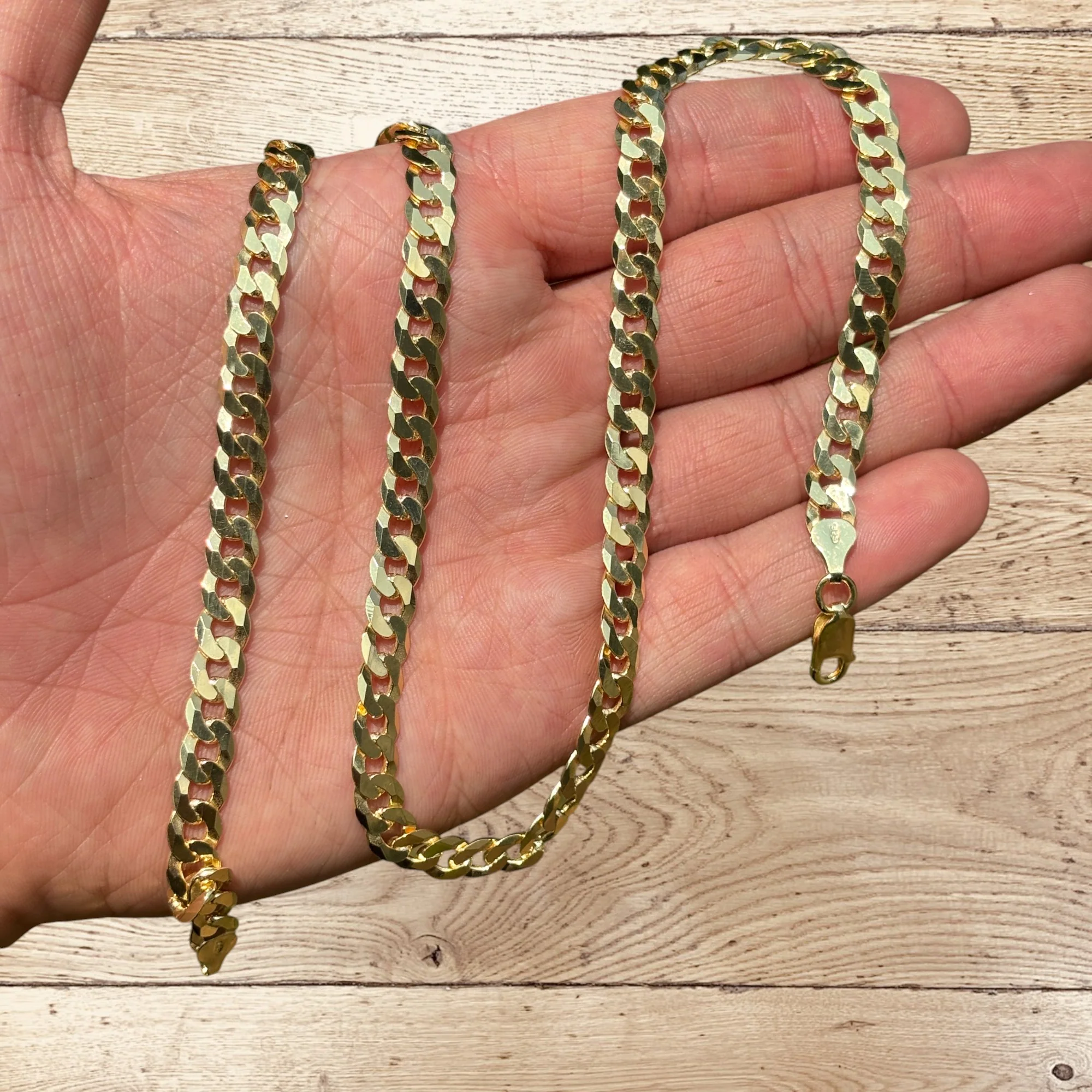 925 Sterling Silver 7mm Flat Curb Cuban Chain Necklace - Image 6