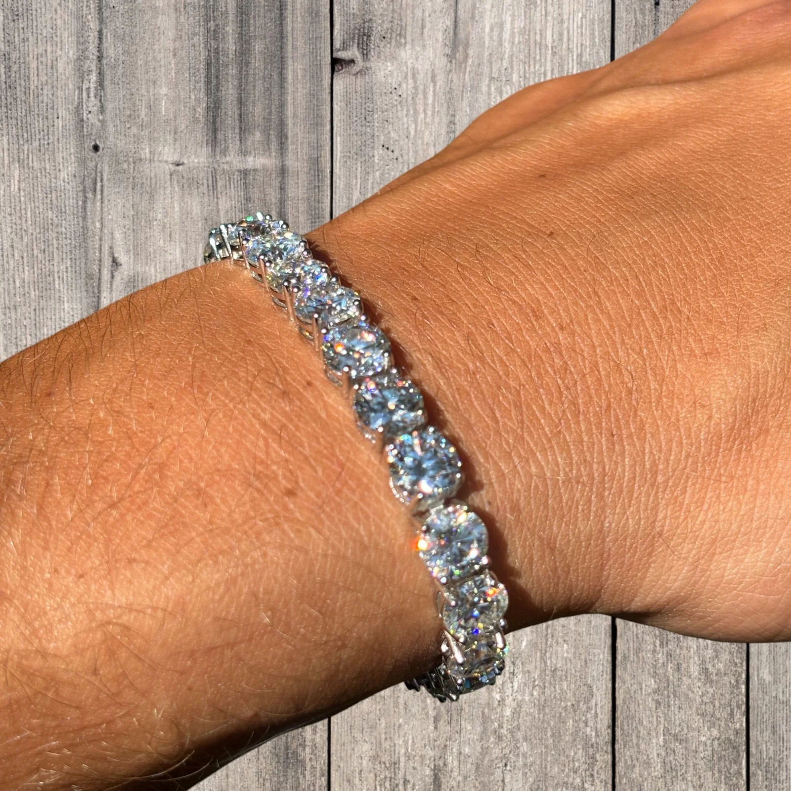 925 Sterling Silver 7mm Tennis Bracelet - CZ Or Moissanite - Image 10