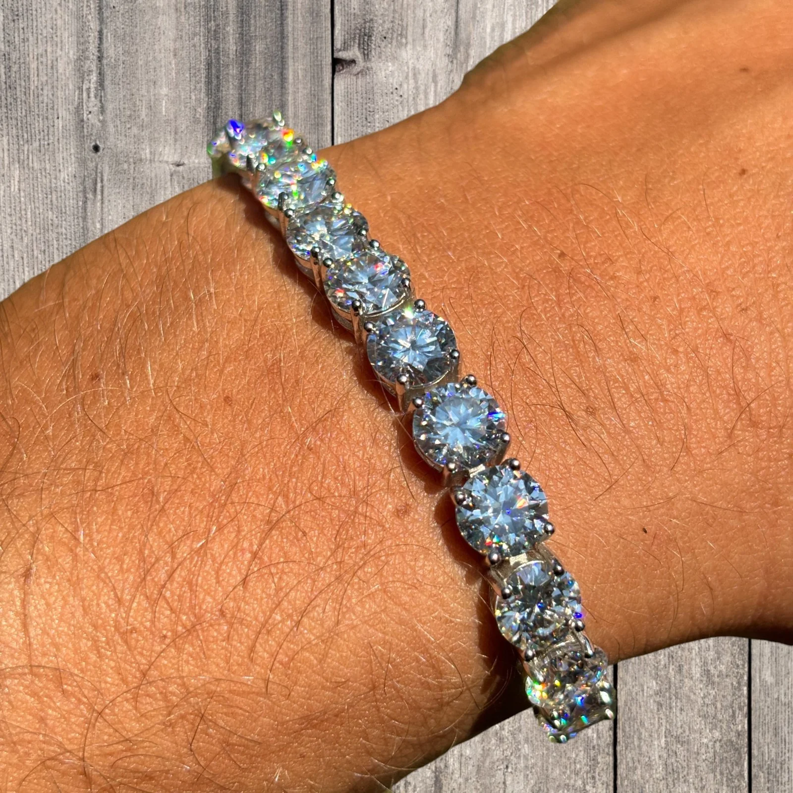 925 Sterling Silver 7mm Tennis Bracelet - CZ Or Moissanite - Image 4
