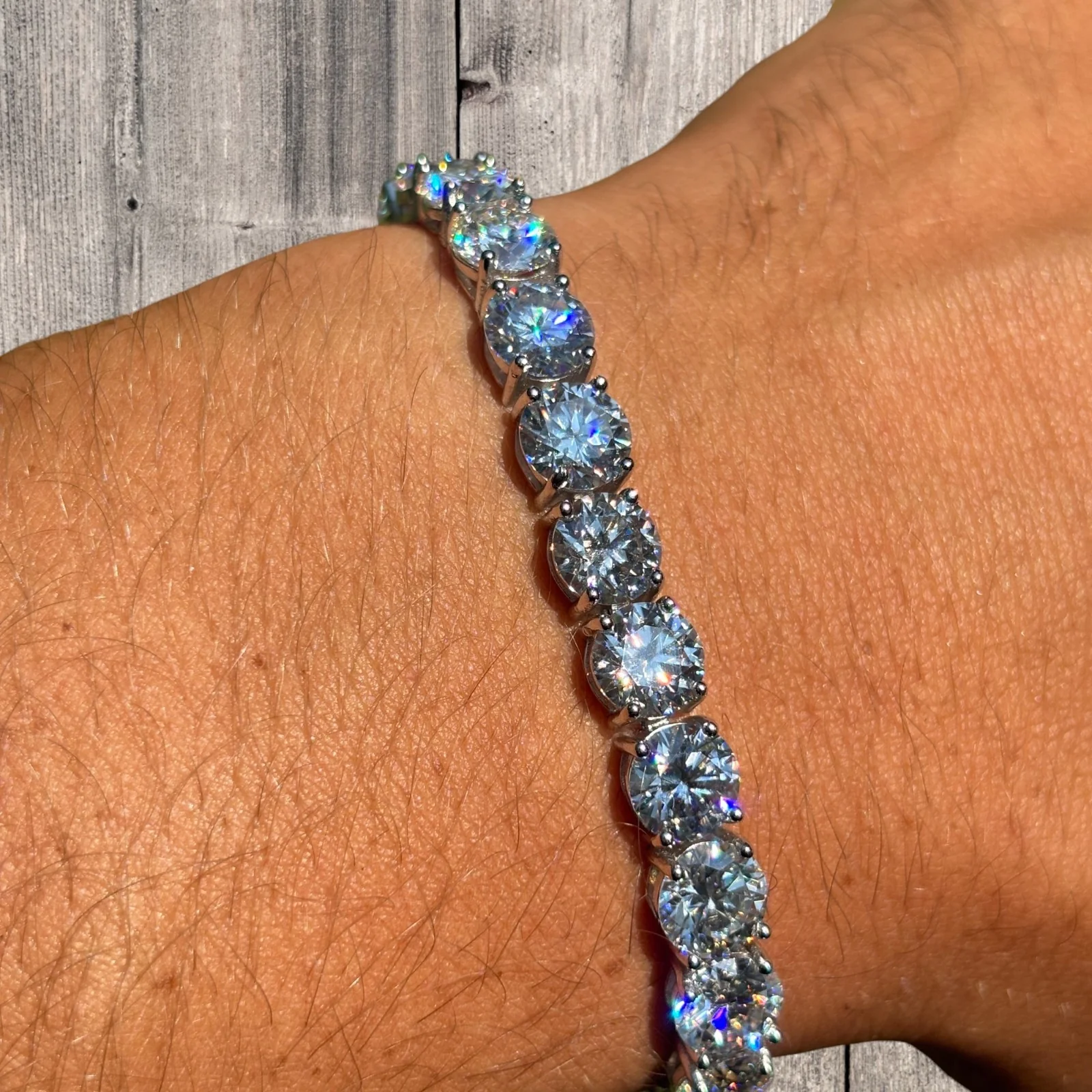 925 Sterling Silver 7mm Tennis Bracelet - CZ Or Moissanite - Image 5