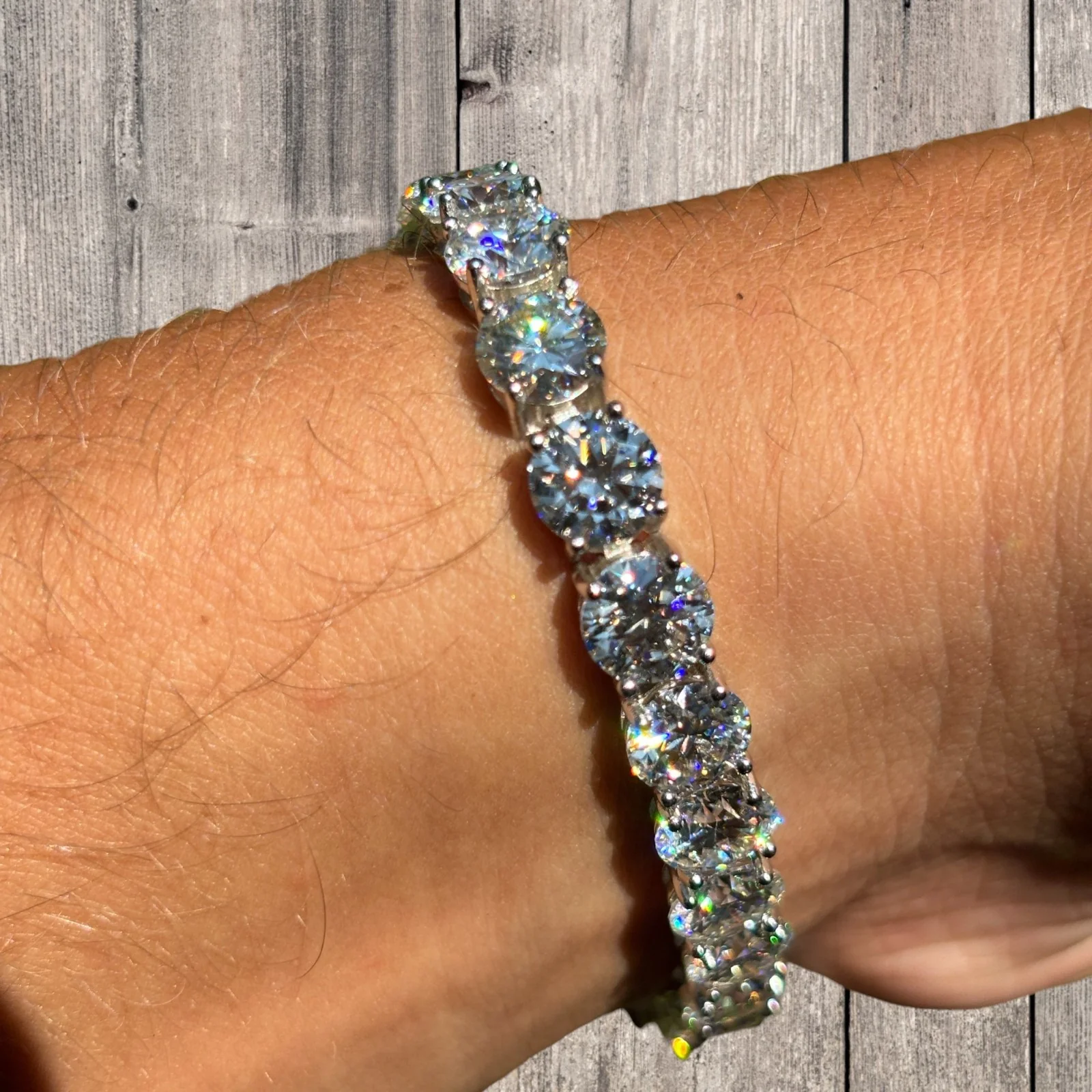 925 Sterling Silver 7mm Tennis Bracelet - CZ Or Moissanite - Image 6
