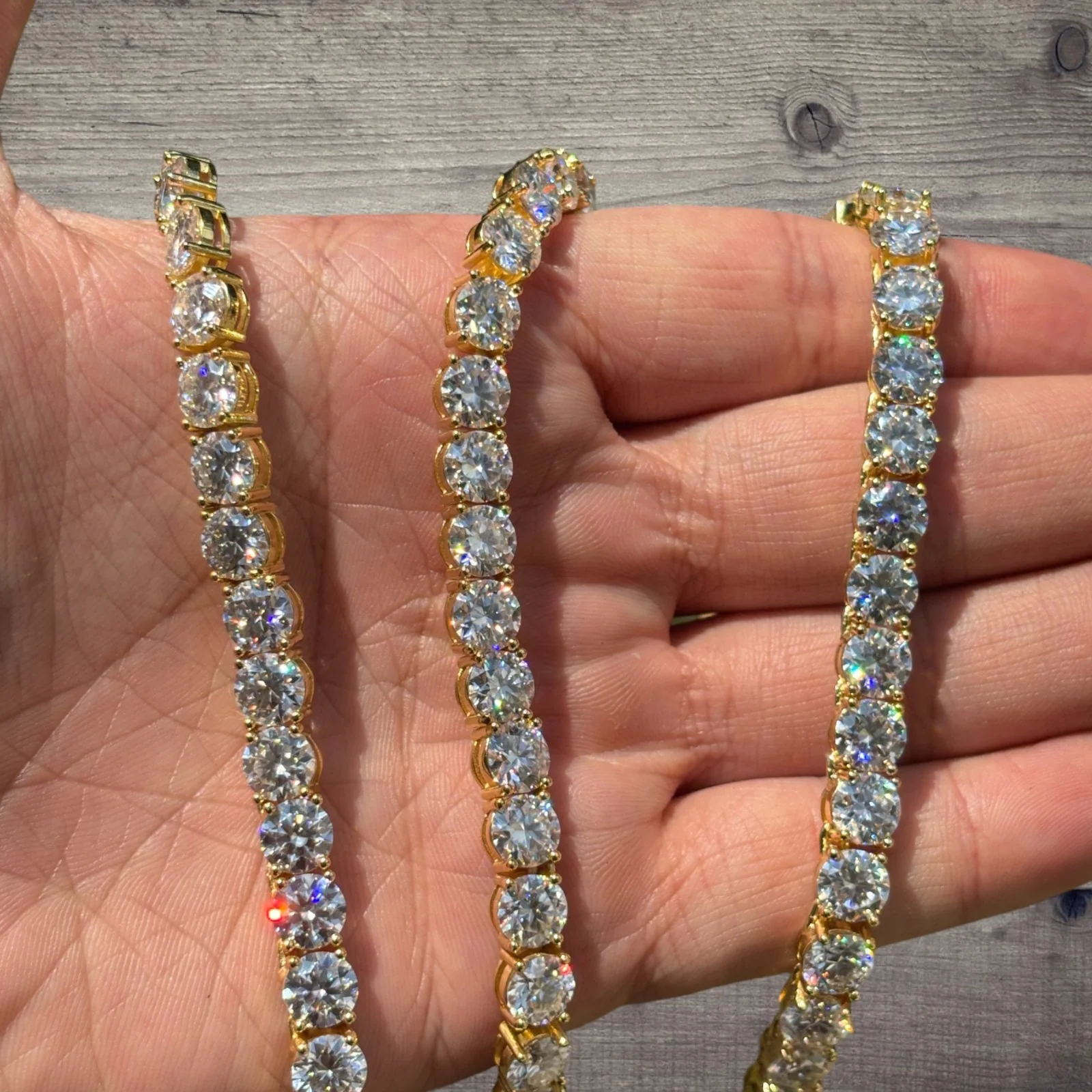 925 Sterling Silver 7mm Tennis Chain Necklace - CZ Or Moissanite - Image 8