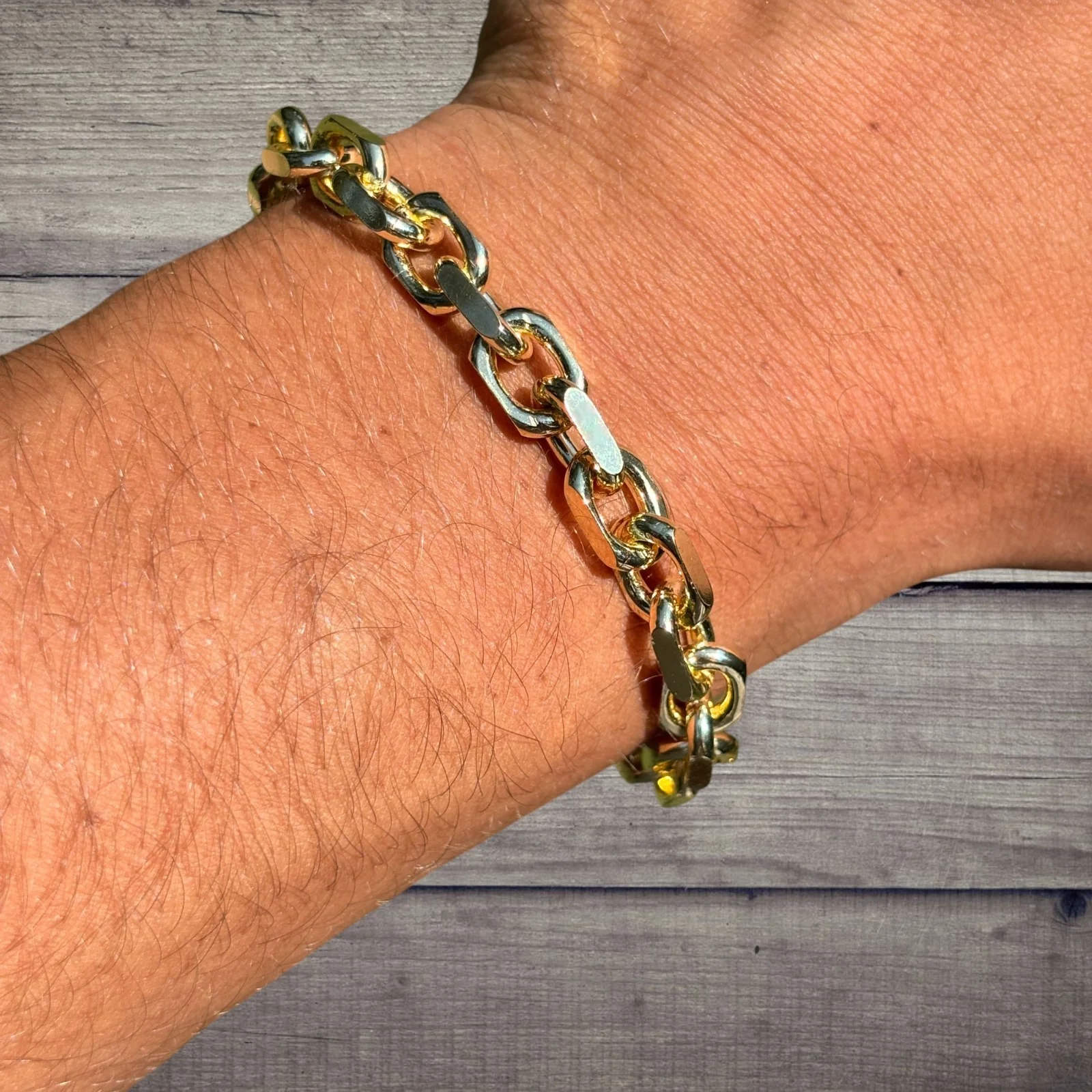 925 Sterling Silver 8mm Anchor Cable Bracelet - Image 16