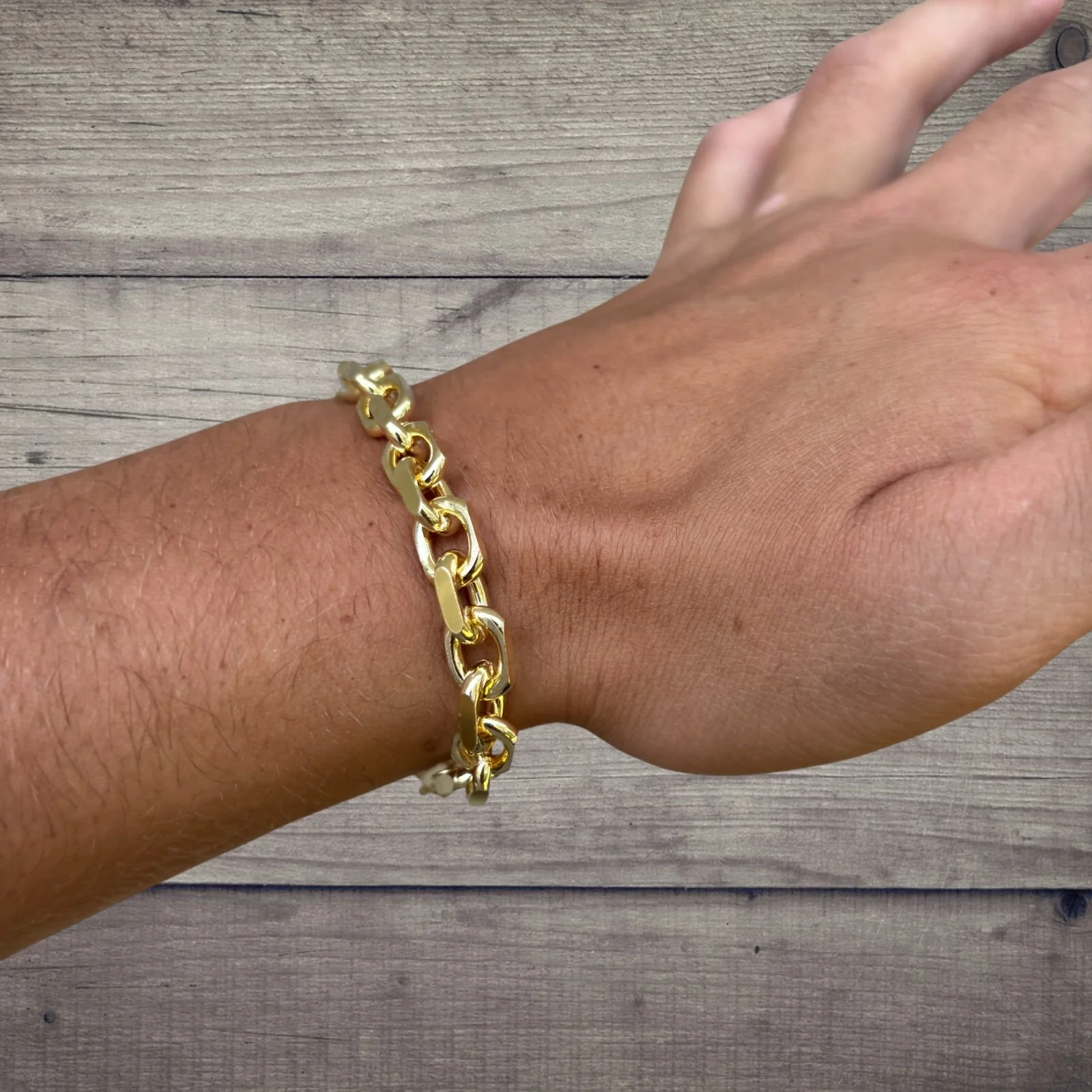 925 Sterling Silver 8mm Anchor Cable Bracelet - Image 22