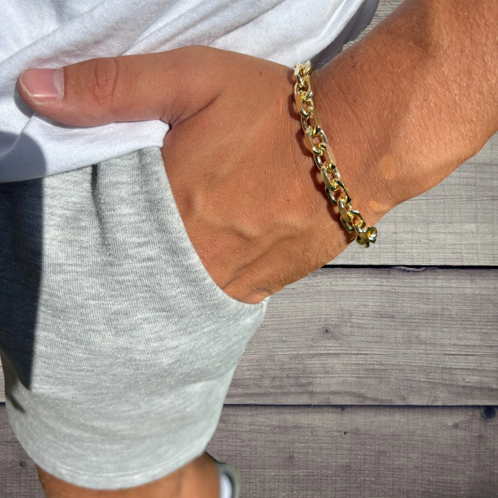 925 Sterling Silver 8mm Anchor Cable Bracelet - Image 24