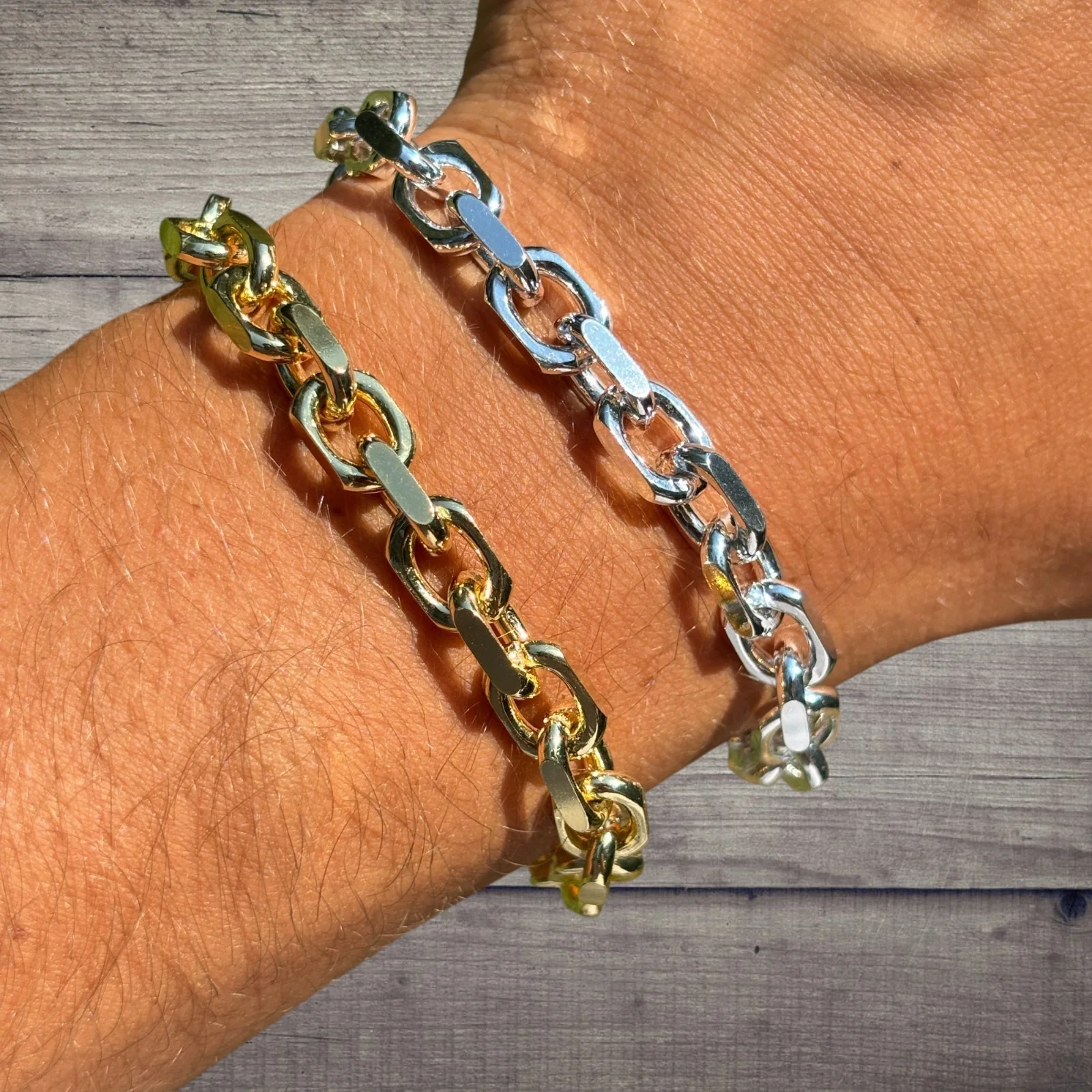 925 Sterling Silver 8mm Anchor Cable Bracelet - Image 3