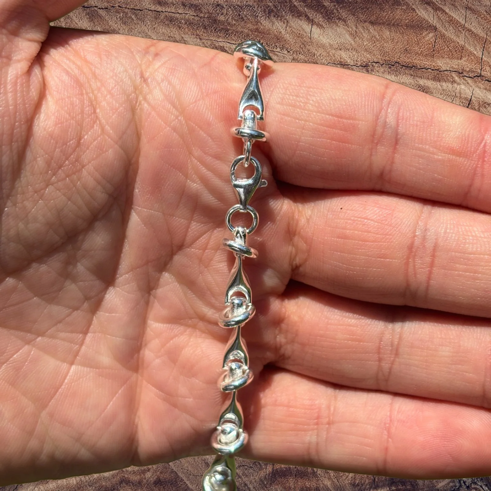 925 Sterling Silver 8mm Barbed Wire Chain Necklace - Image 5