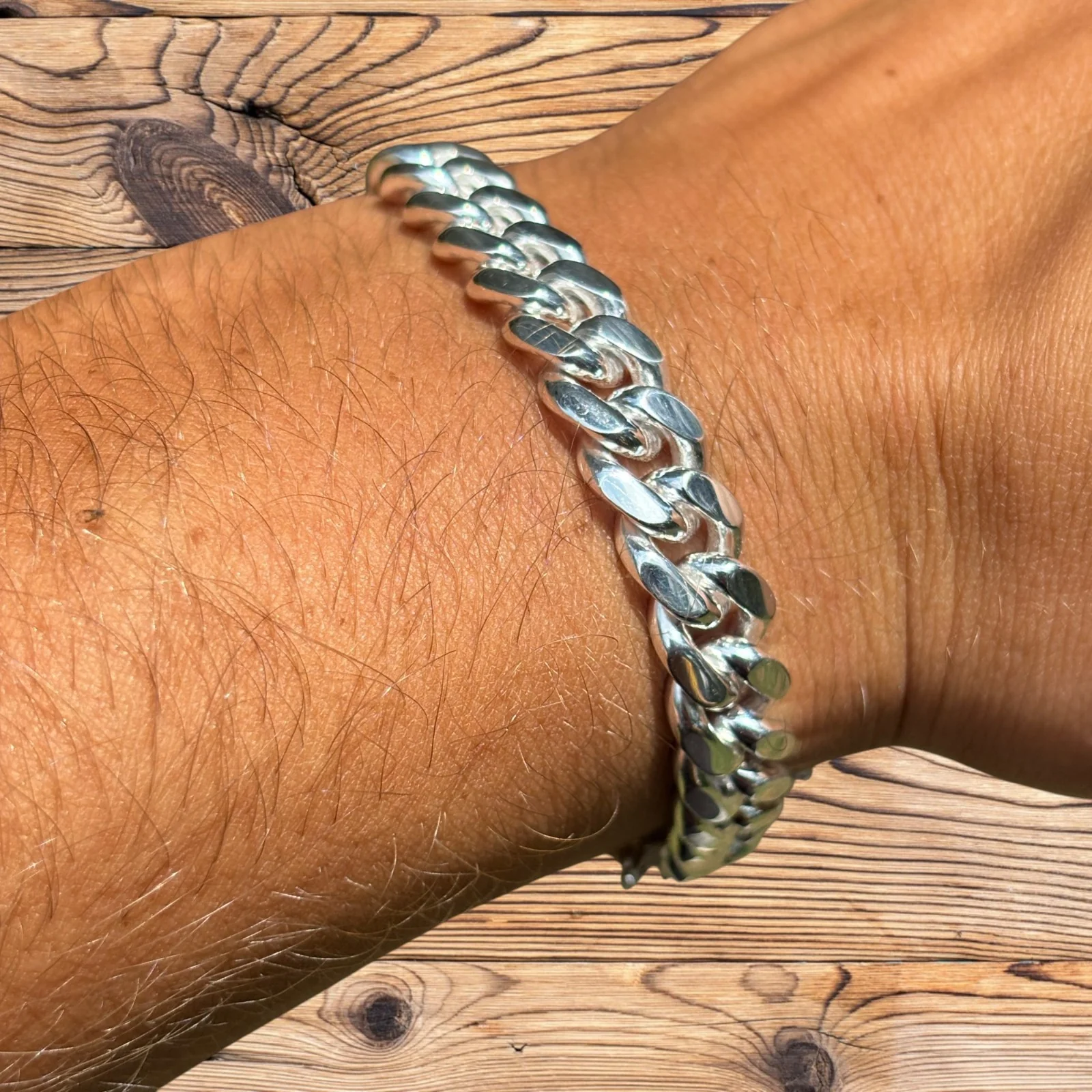 925 Sterling Silver 8mm Miami Cuban W. Box Clasp Bracelet - Image 10