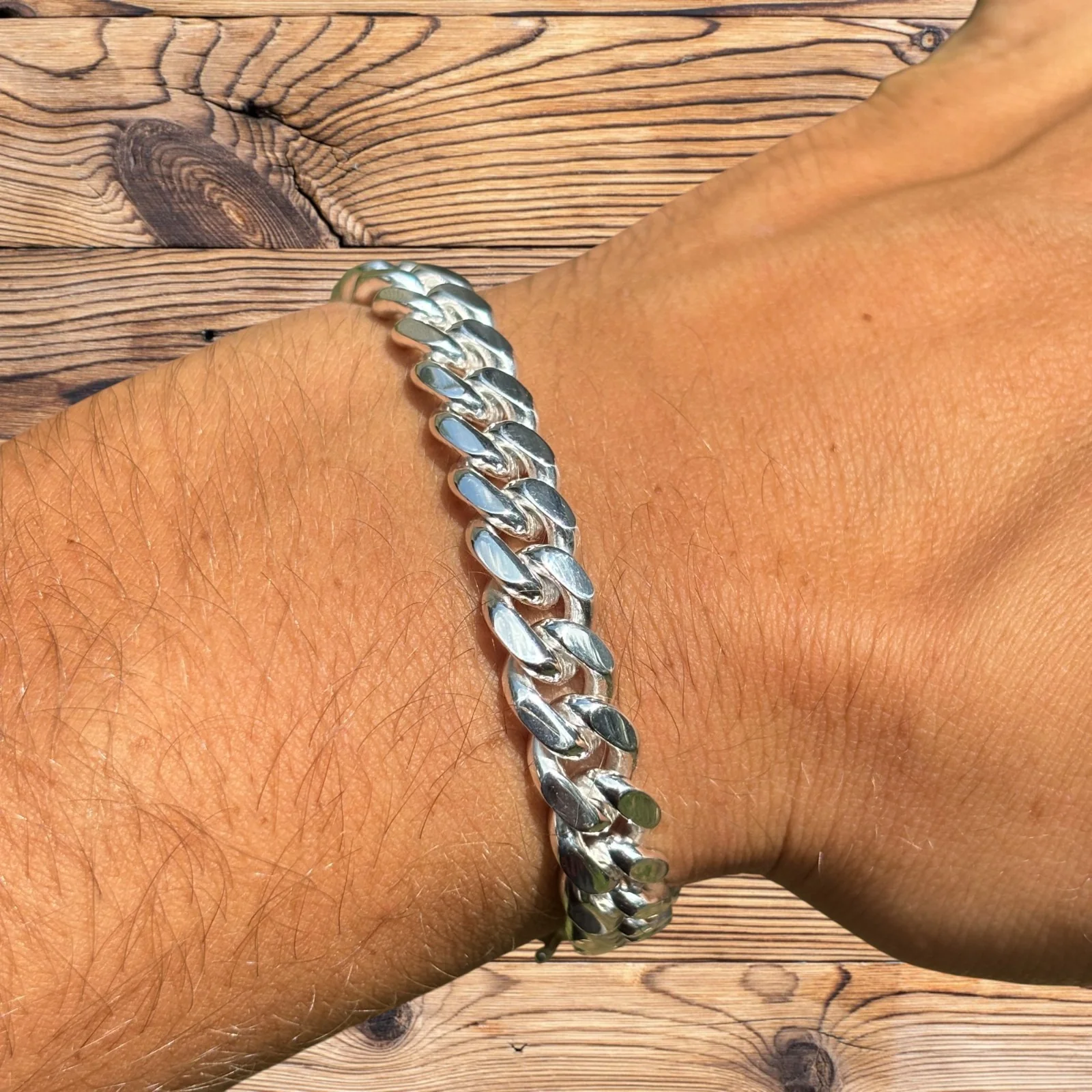 925 Sterling Silver 8mm Miami Cuban W. Box Clasp Bracelet - Image 8