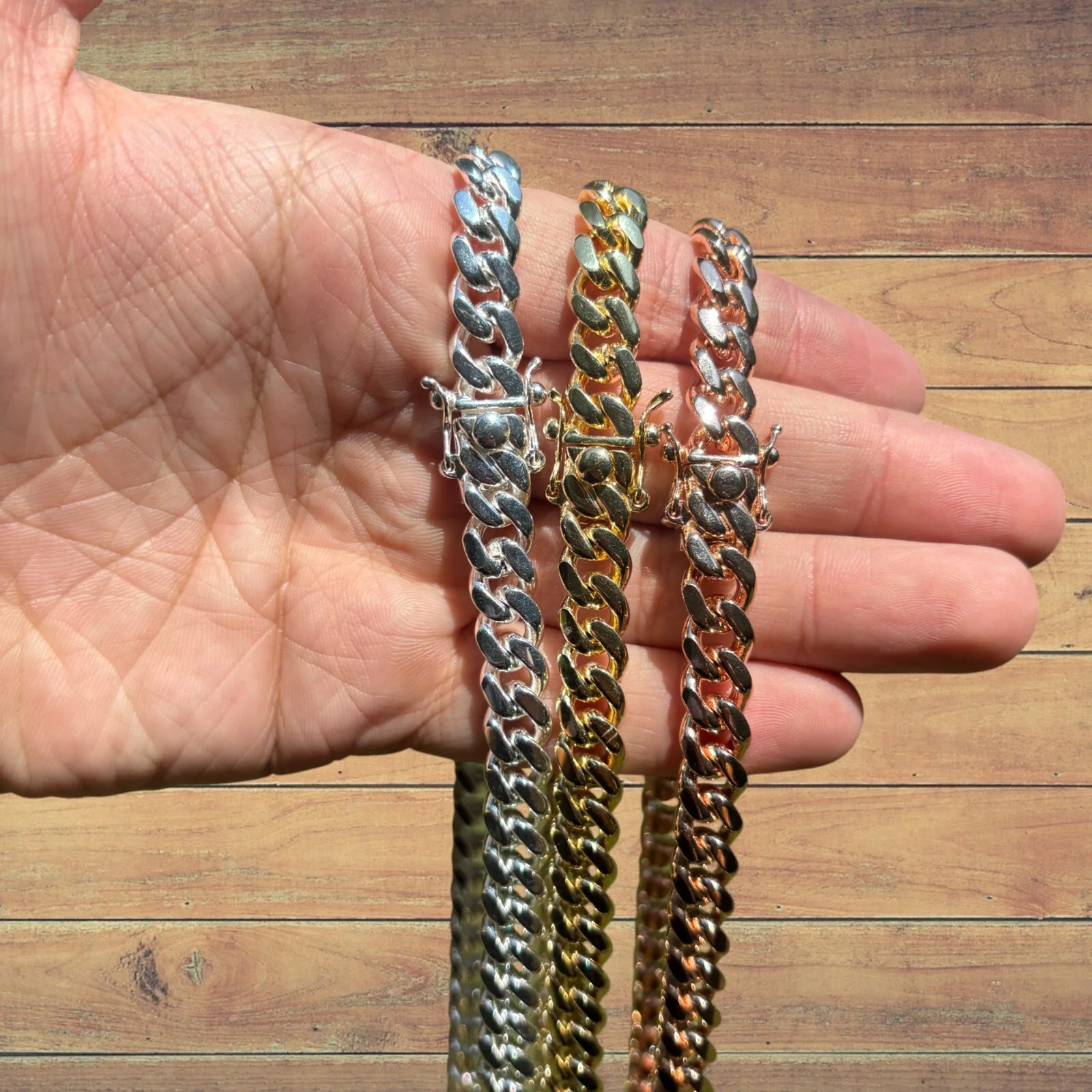 925 Sterling Silver 8mm Miami Cuban W. Box Clasp Chain Necklace - Image 10