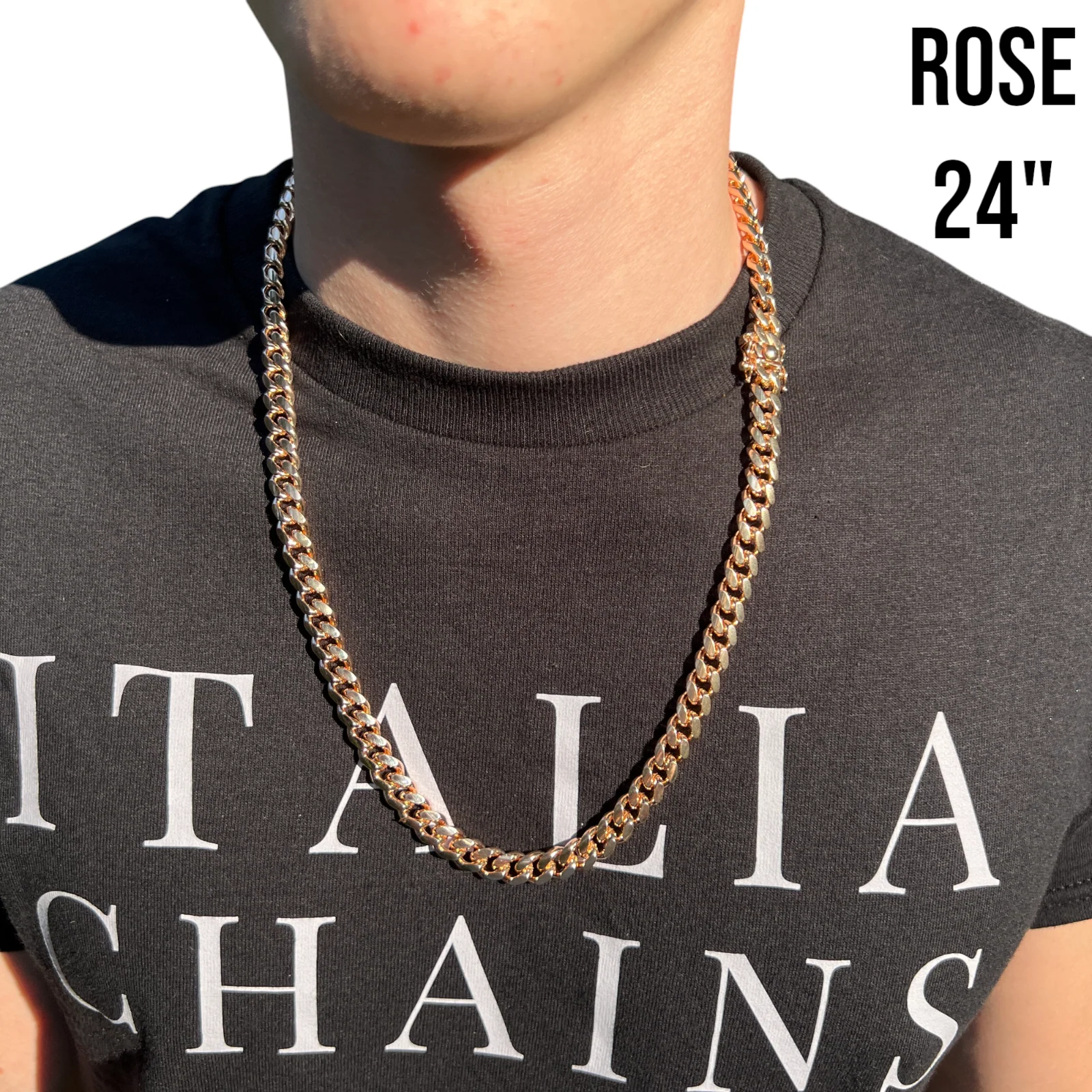 925 Sterling Silver 8mm Miami Cuban W. Box Clasp Chain Necklace - Image 17